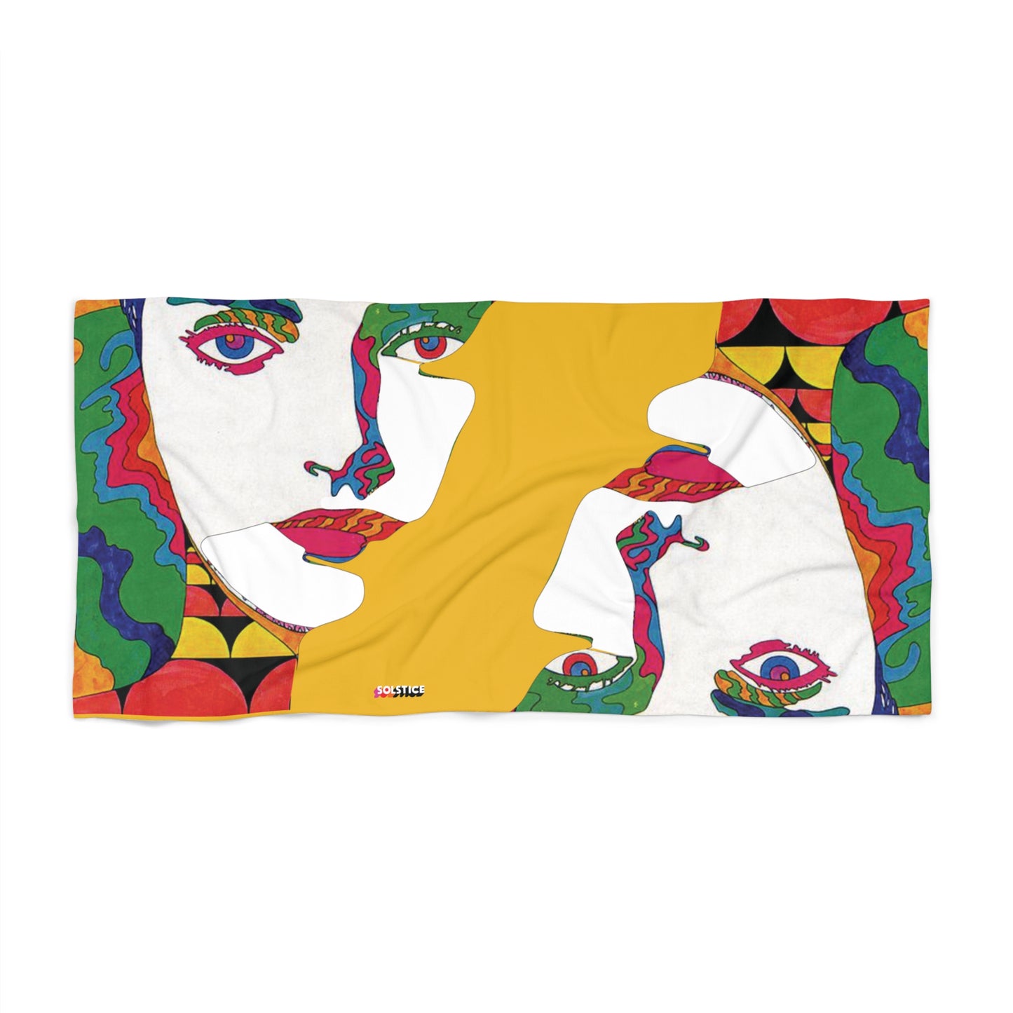 SOLSTICE POP ART yellow Beach Towel