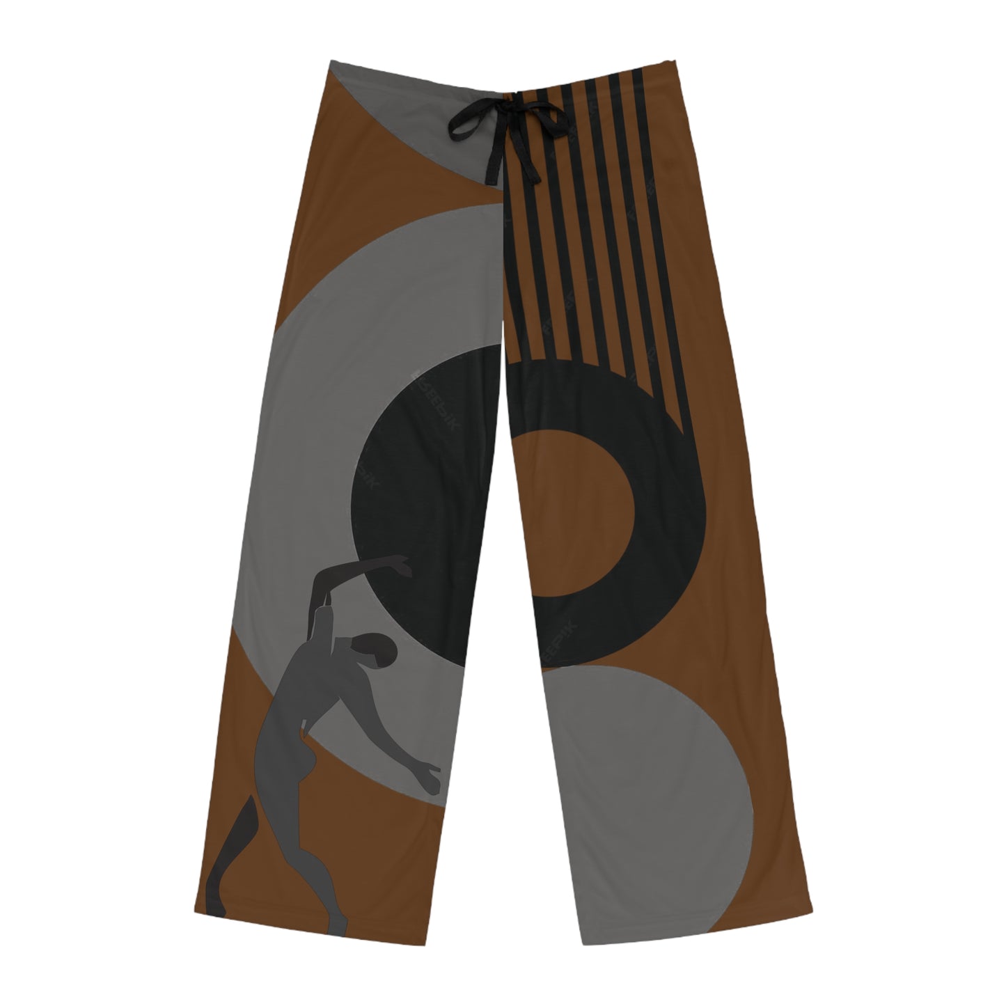 SOLSTICE Bauhaus Men's brown Pajama Pants (AOP)
