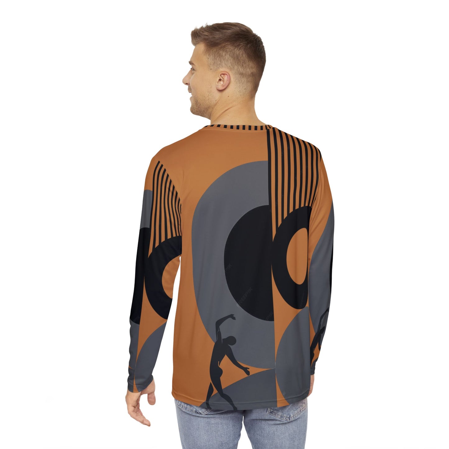 SOLSTICE BAUHAUS Long Sleeve Shirt light brown (AOP)