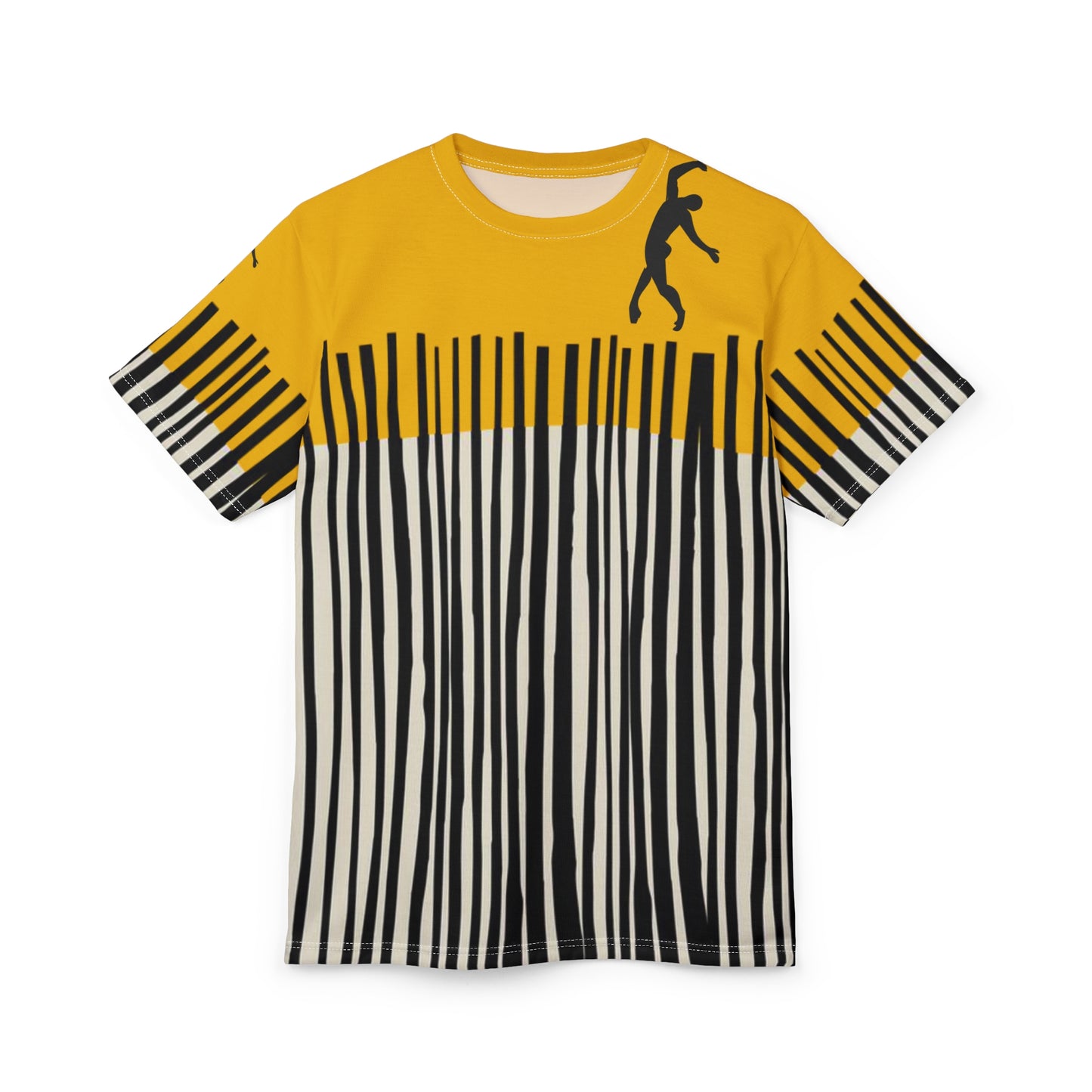 SOLSTICE Bamboo Unisex yellow Cut & Sew Tee (AOP)