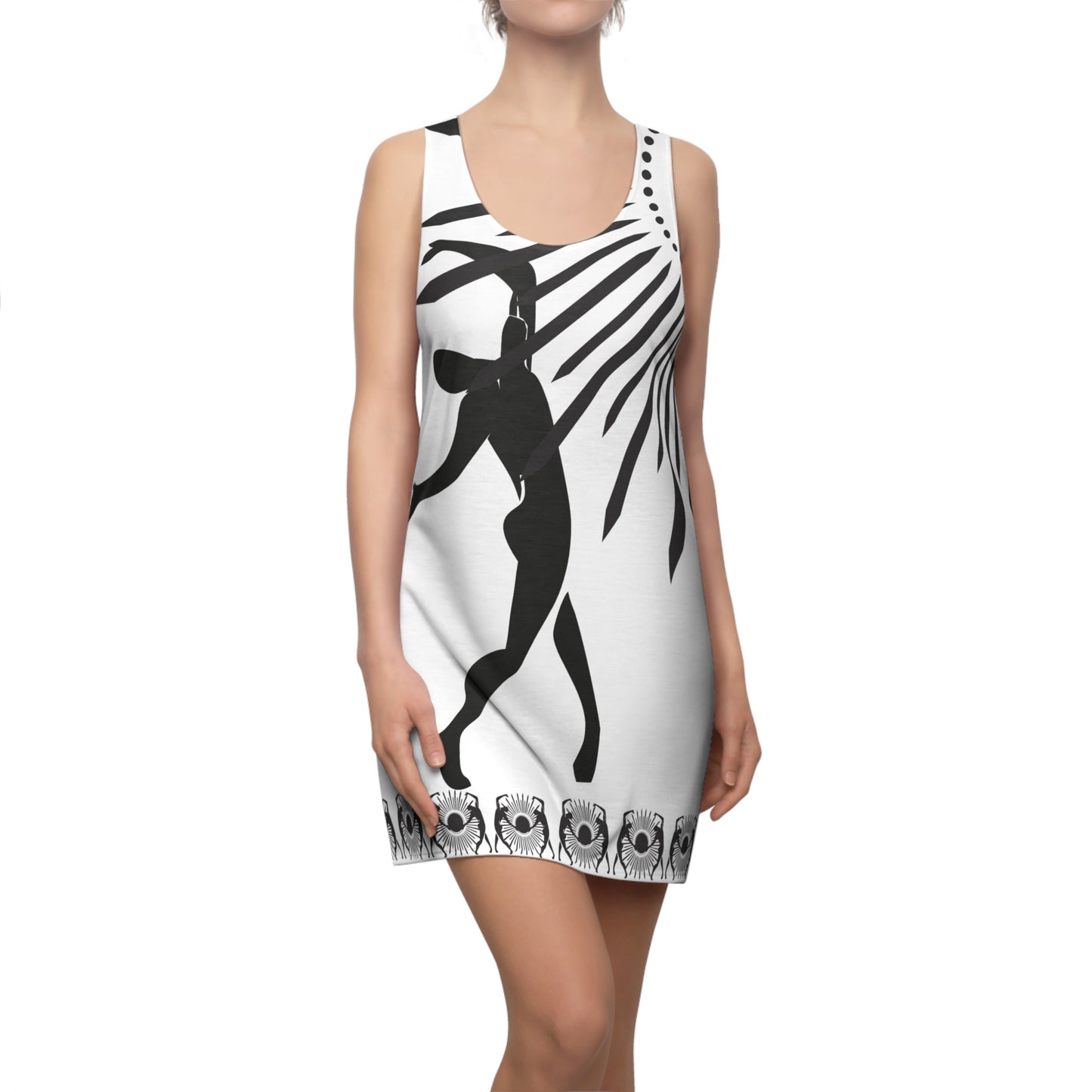 Women's Solstice Dancer Sun W Cut & Sew Racerback Dress (AOP)