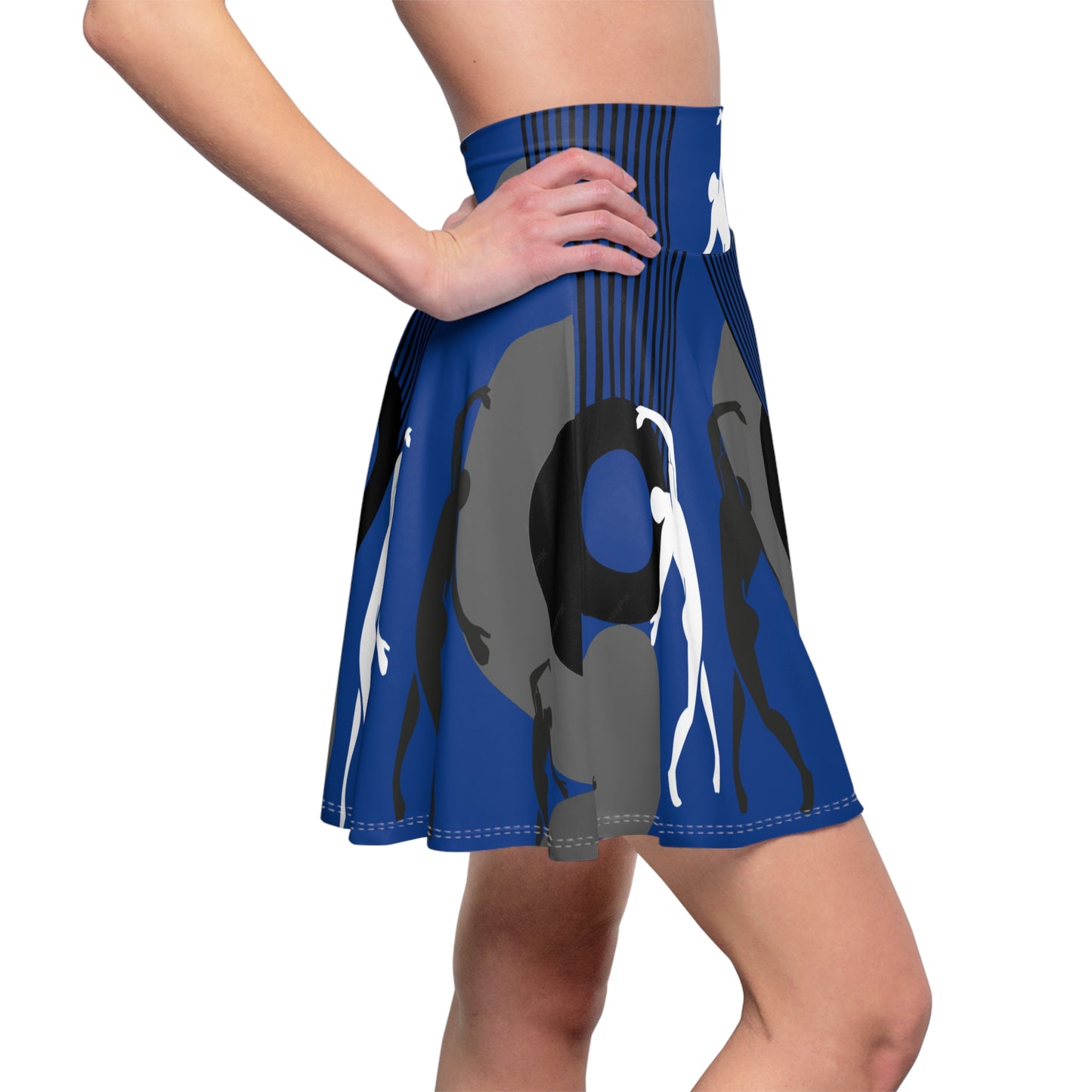 SOLSTICE Bauhaus Skater Pink dark blue Skirt (AOP)