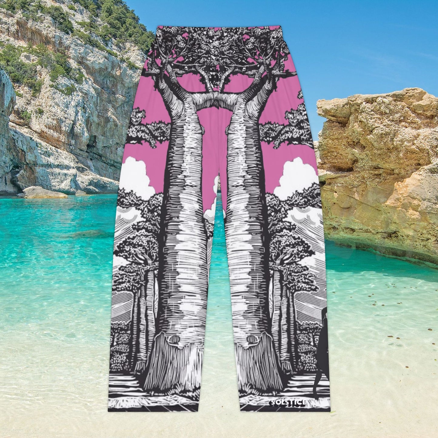 Women's Pink BAOBAB Pajama Pants (AOP)