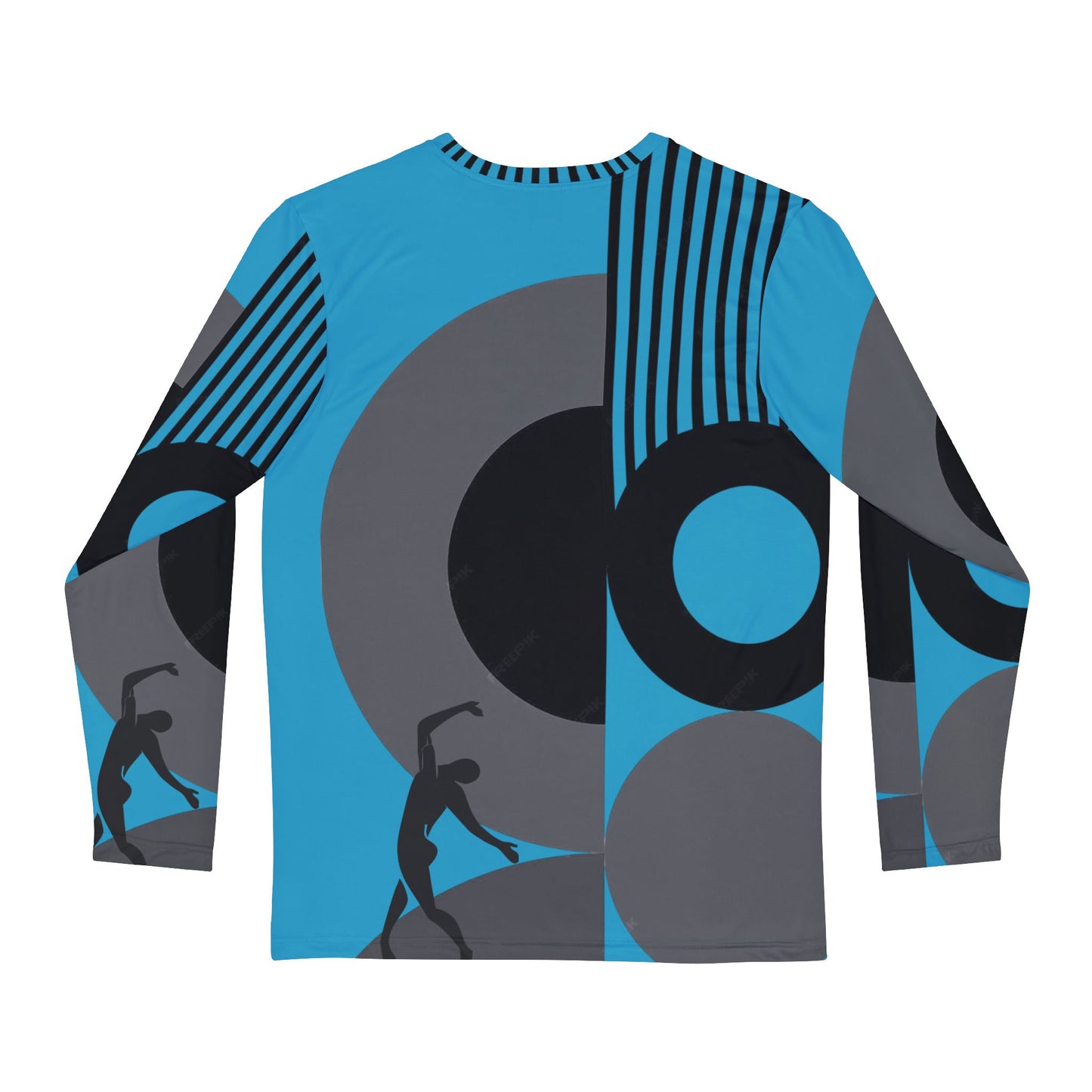 SOLSTICE BAUHAUS Long Sleeve Shirt turquoise (AOP)