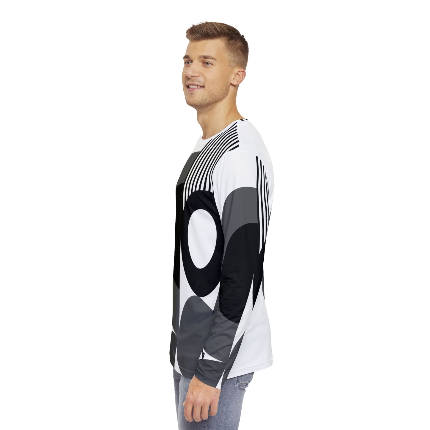 Men's SOLSTICE BAUHAUS Long Sleeve Shirt white (AOP)