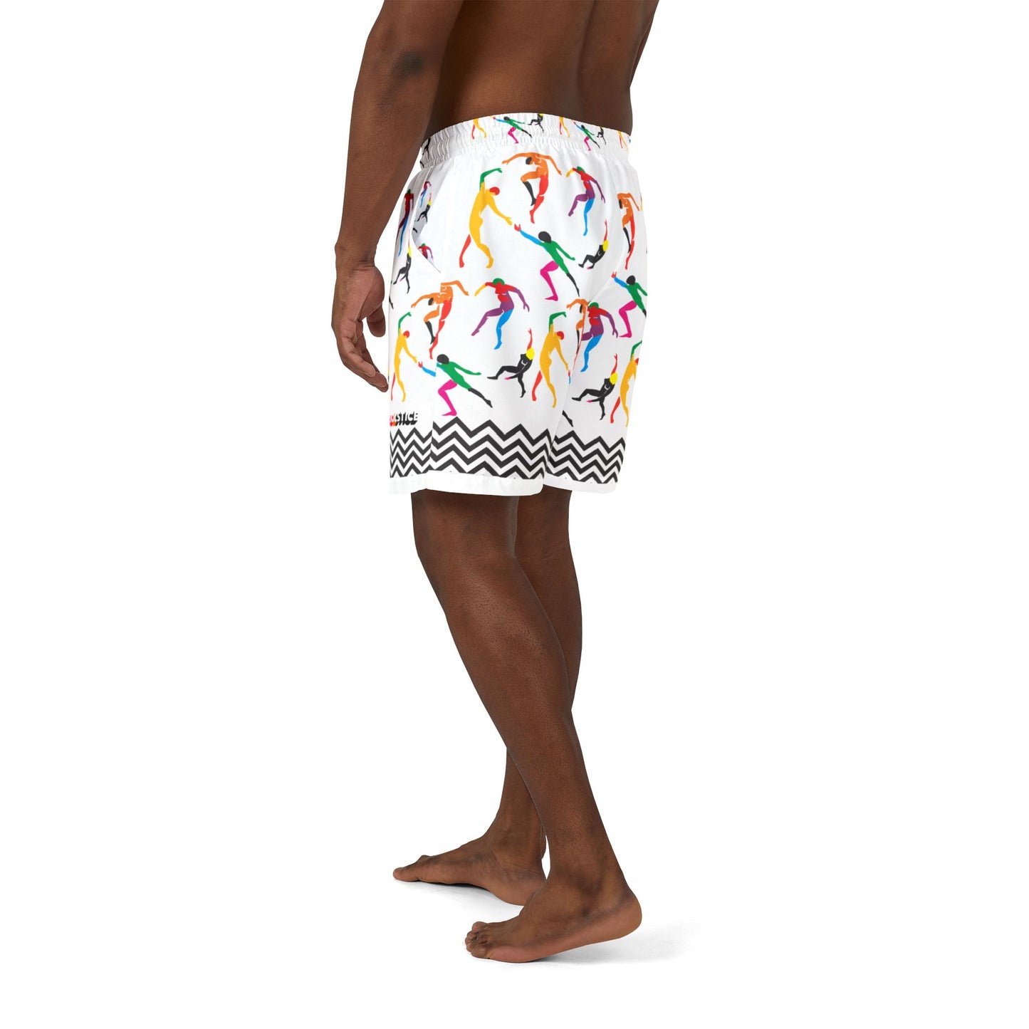 SOLSTICE DANCE Swim White Shorts (AOP)