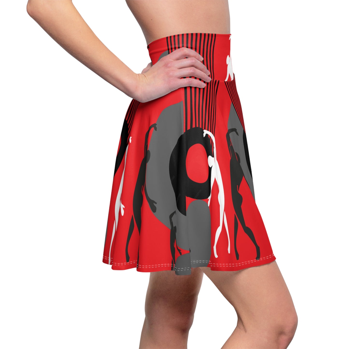 SOLSTICE Bauhaus Skater Red Skirt (AOP)