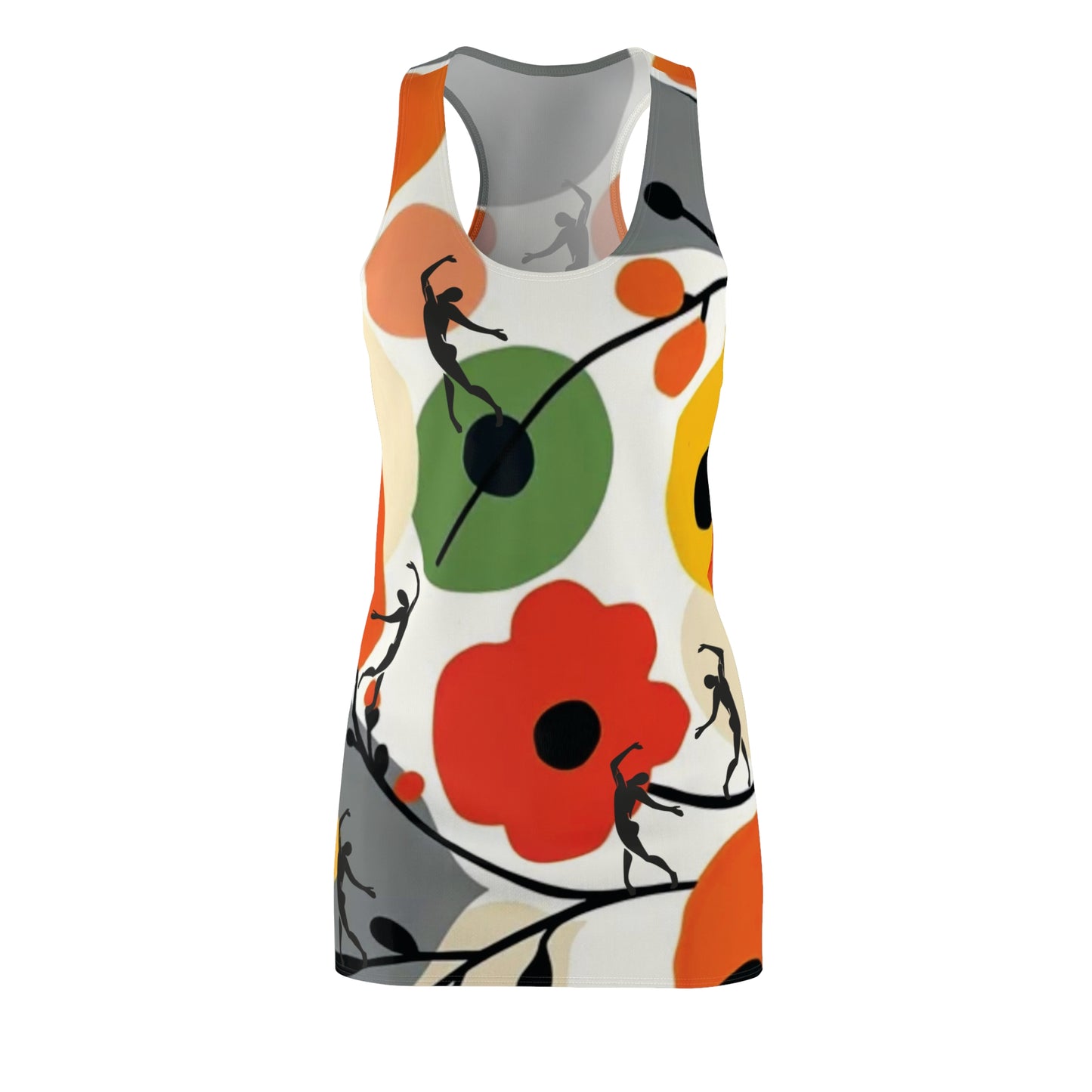 Women's FLOWERS Cut & Sew Racerback Dress (AOP)