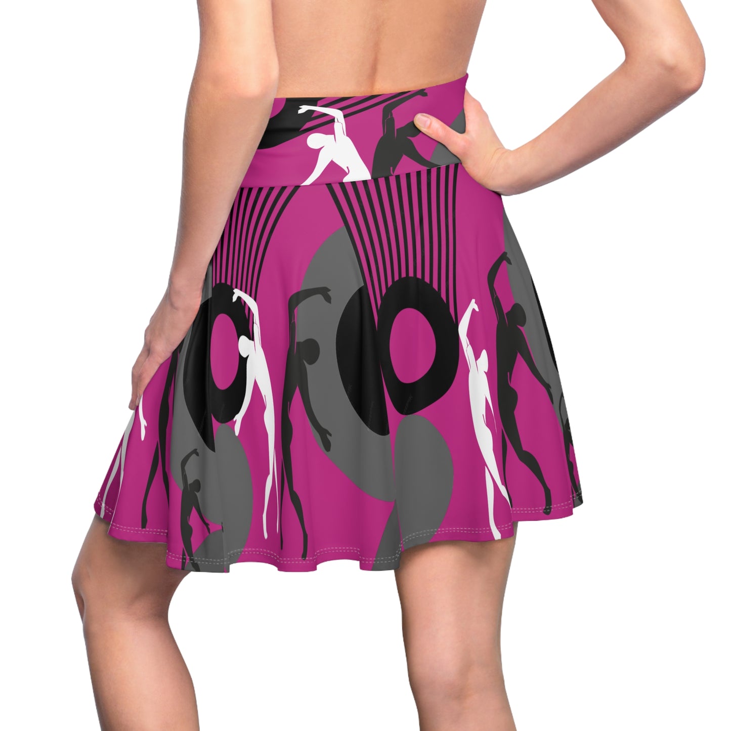 SOLSTICE Bauhaus Skater D Pink Skirt (AOP)