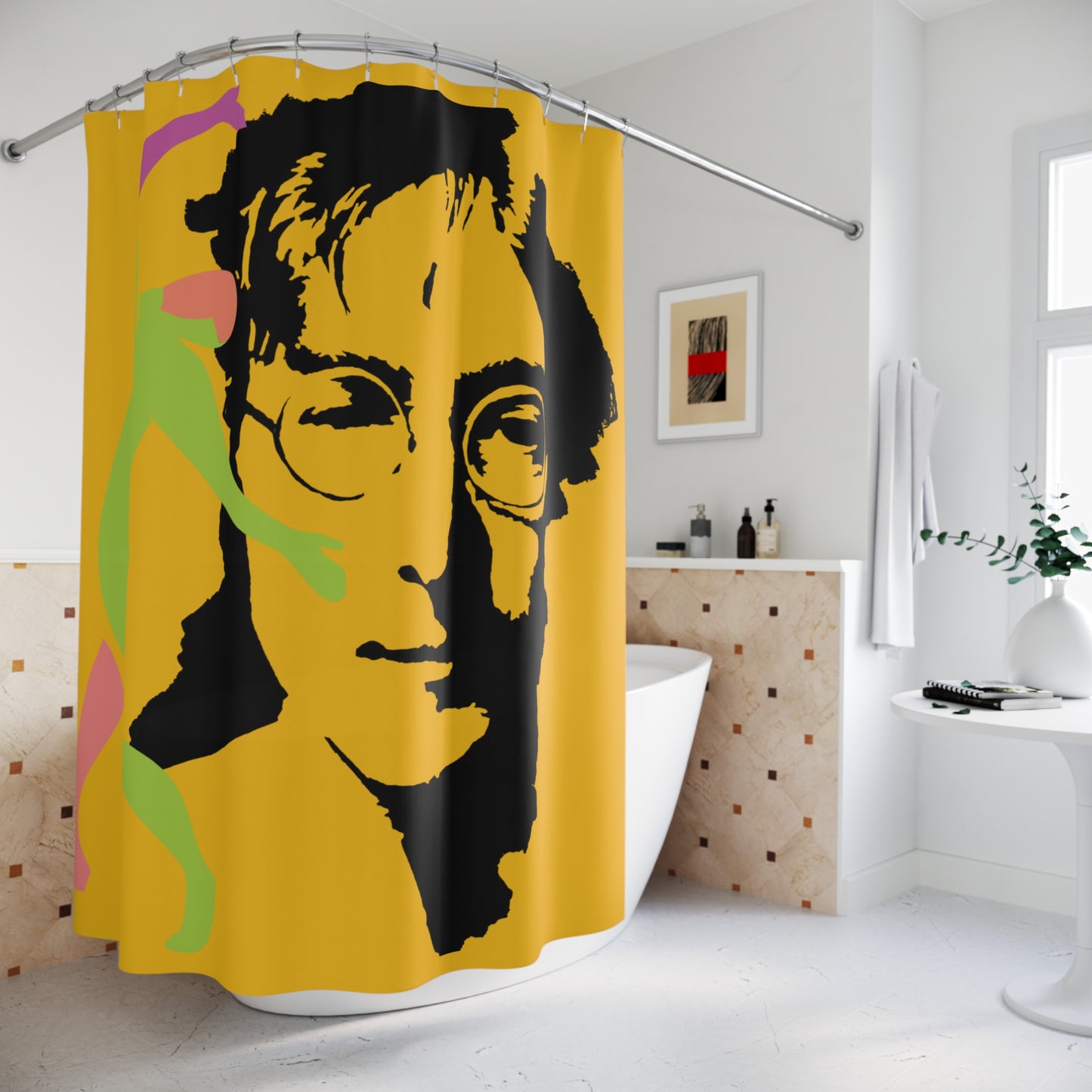 SOLSTICE Lennon Shower Curtain yellow 6