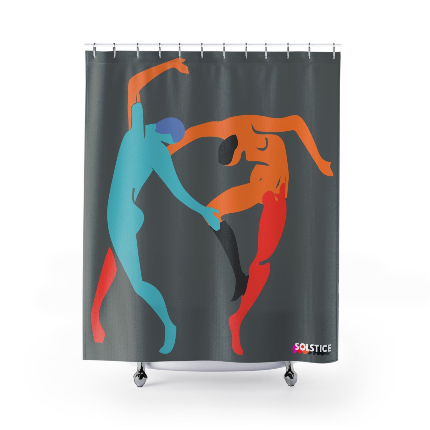 SOLSTICE Matisse gray Shower Curtain