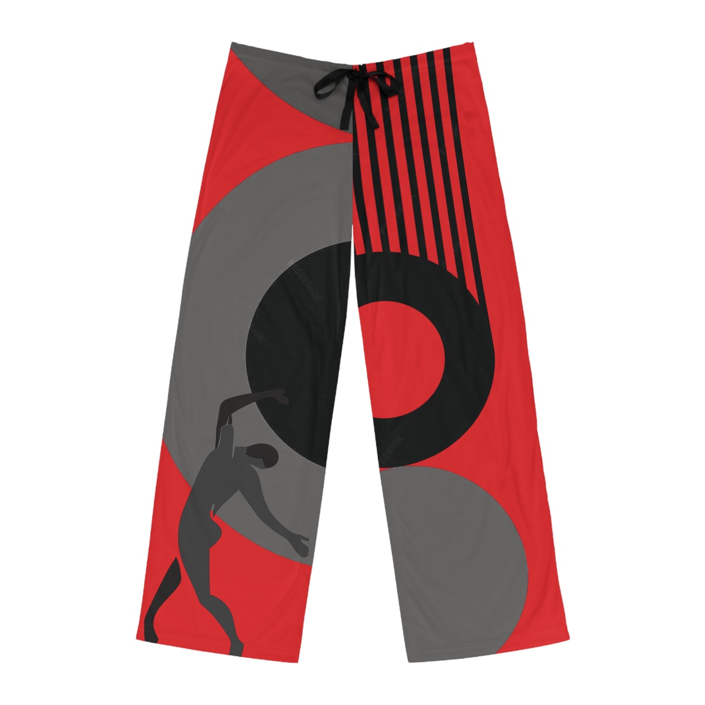 SOLSTICE Bauhaus Men's red Pajama Pants (AOP)