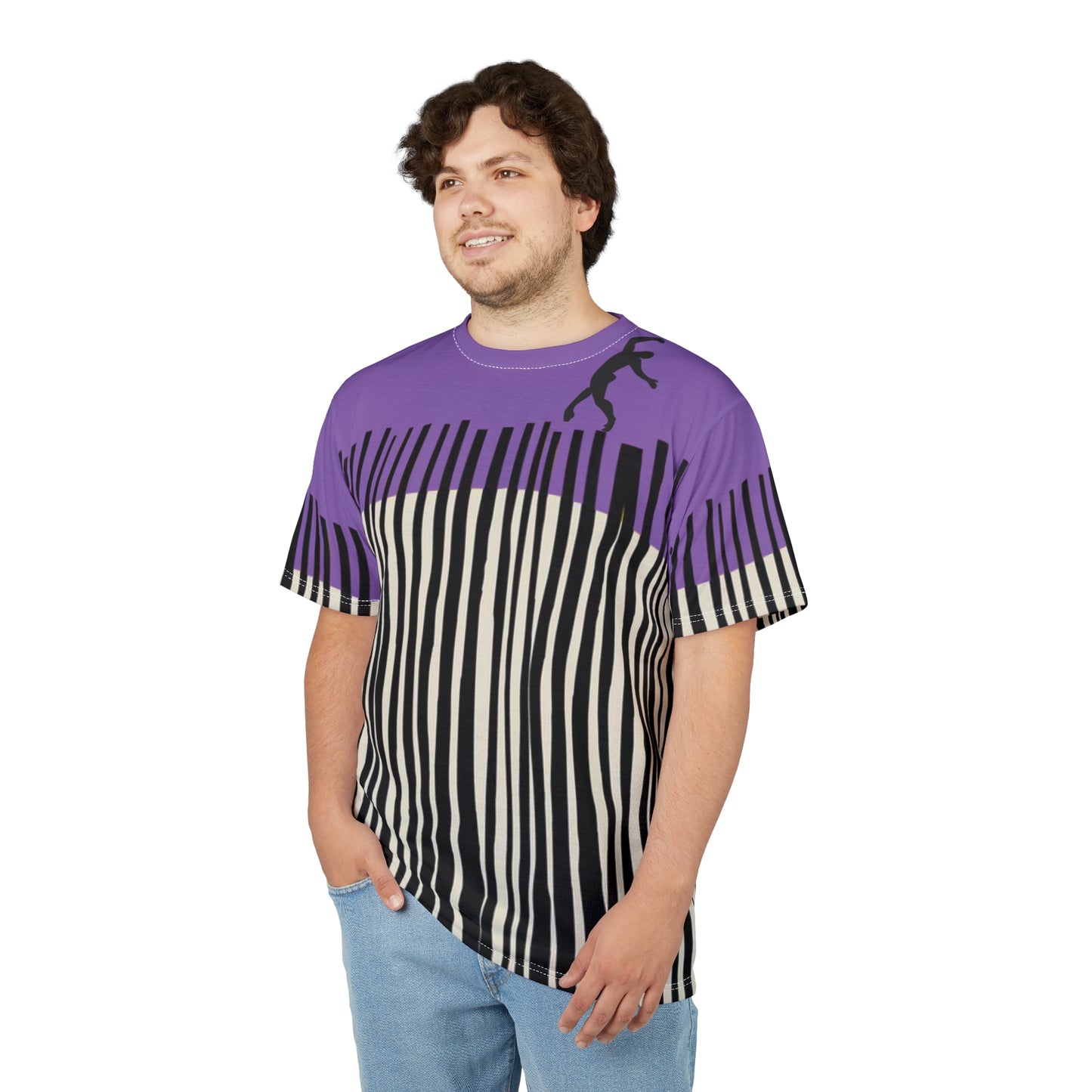SOLSTICE Bamboo Unisex light purple Cut & Sew Tee (AOP)