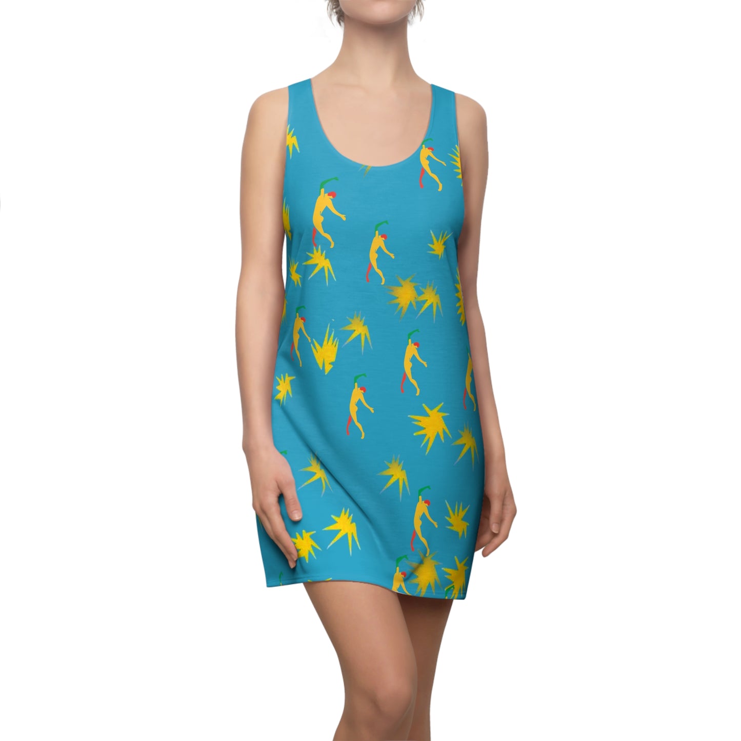 Women's Matisse Stars Cut & Sew Racerback Dress (AOP)