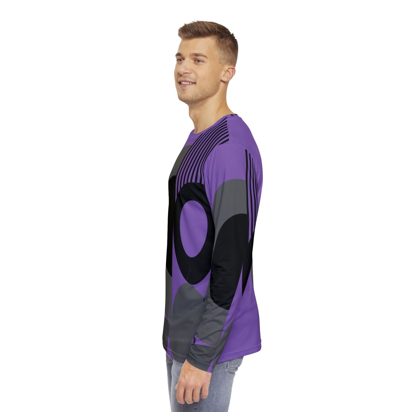 Copy of Men's SOLSTICE BAUHAUS Long Sleeve Shirt white (AOP)