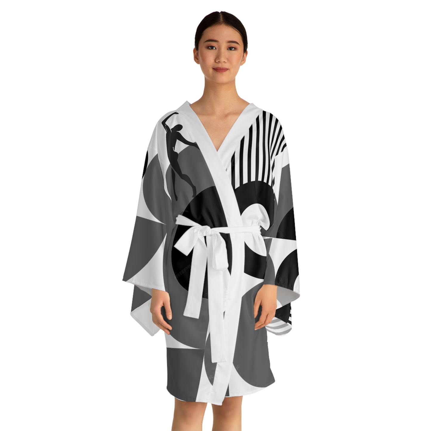 Long Sleeve SOLSTICE BAUHAUS Kimono Robe (AOP)