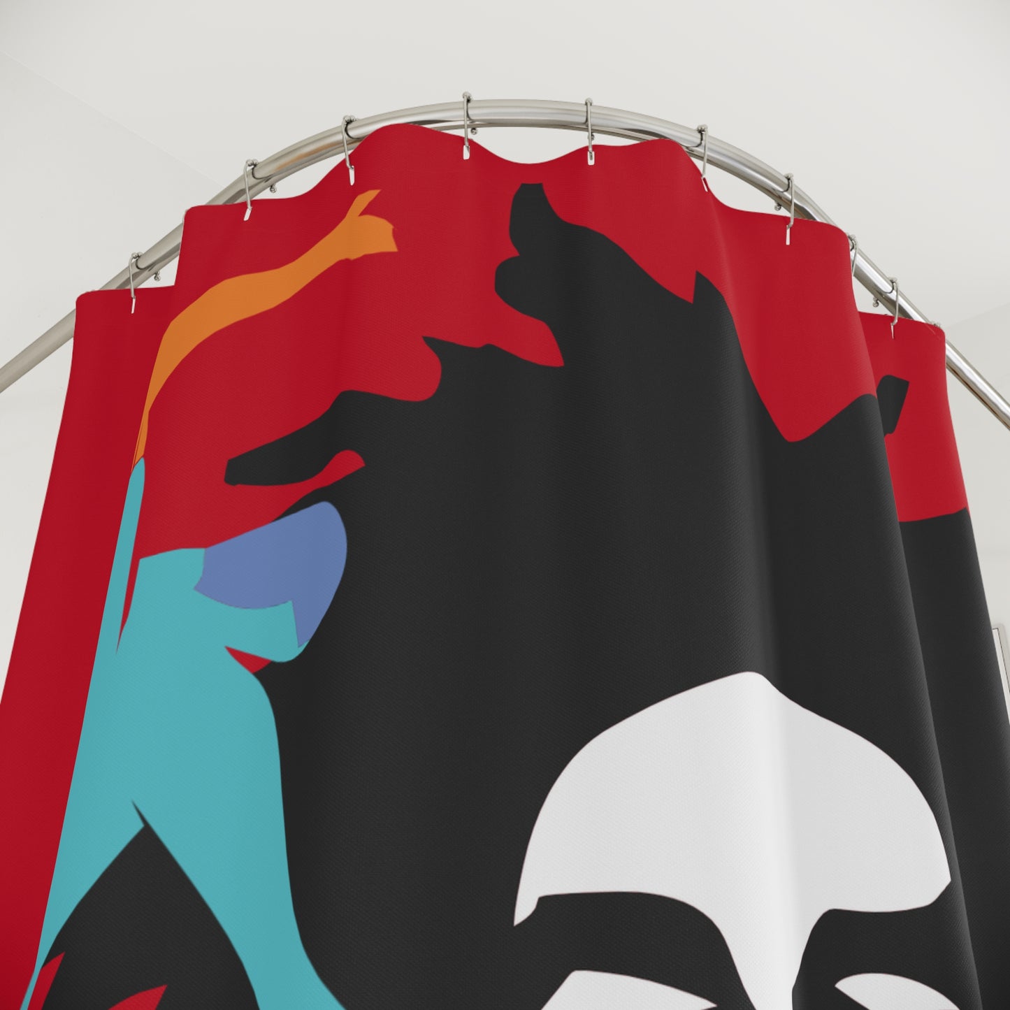 SOLSTICE Hendrix Red Shower Curtain 7
