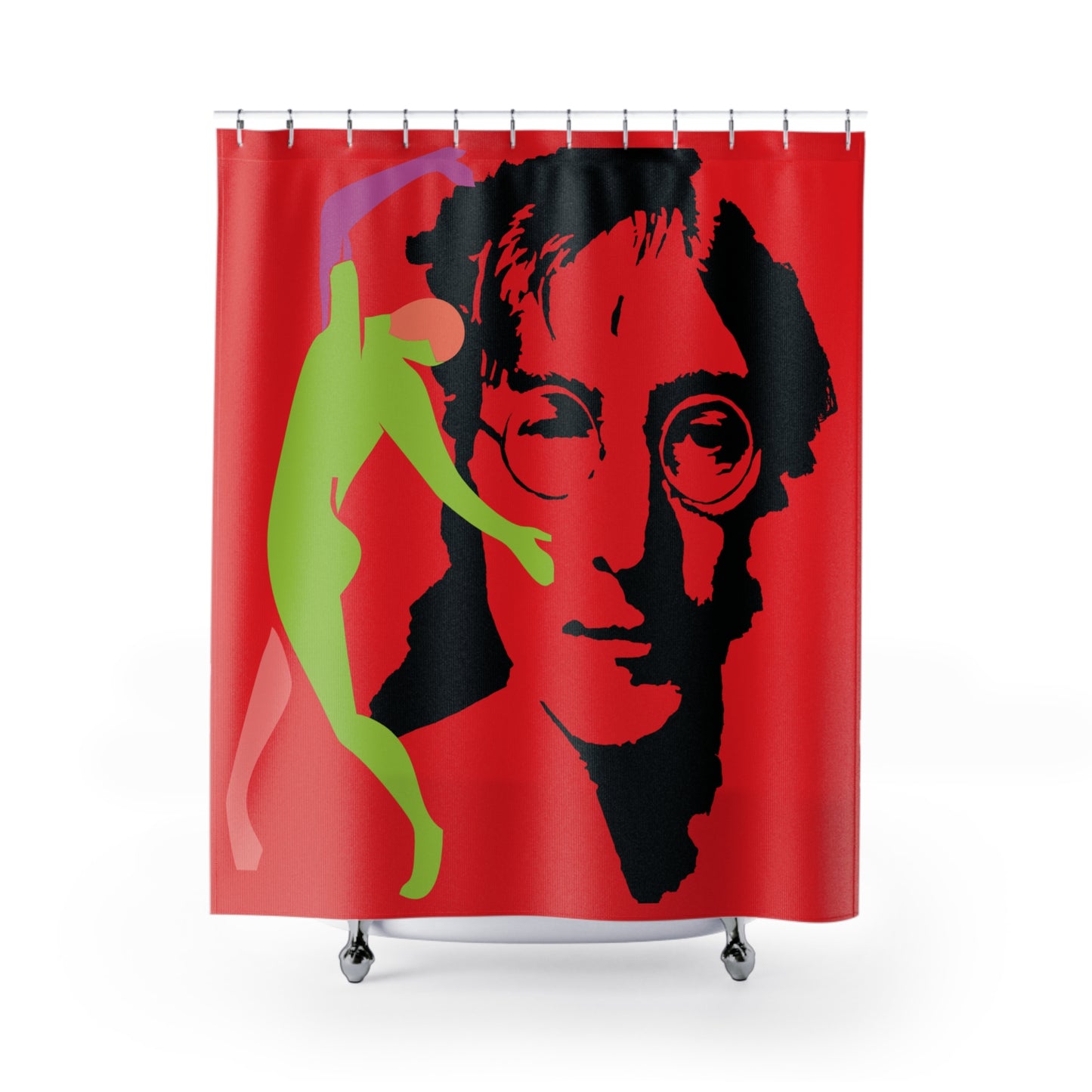 SOLSTICE Lennon Shower Curtain 6 red