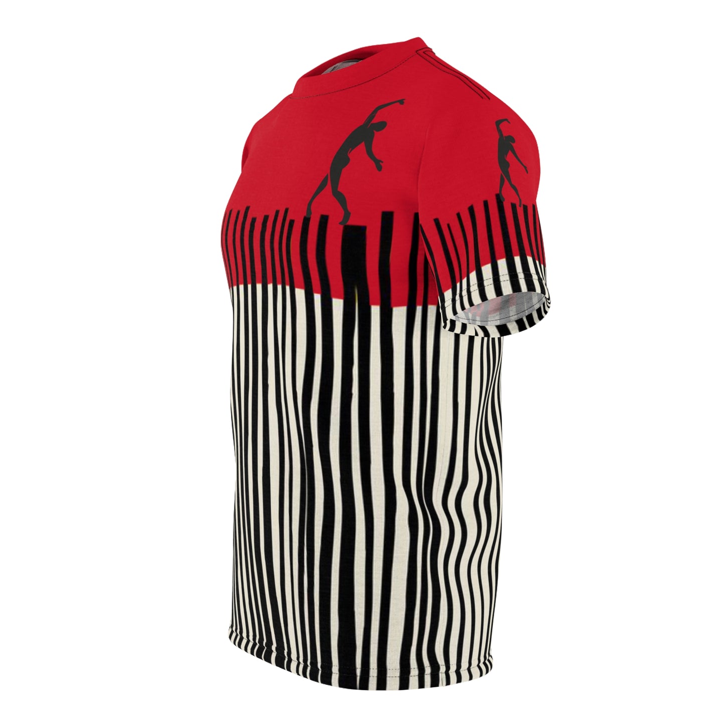 SOLSTICE Bamboo dark red Unisex Cut & Sew Tee (AOP)