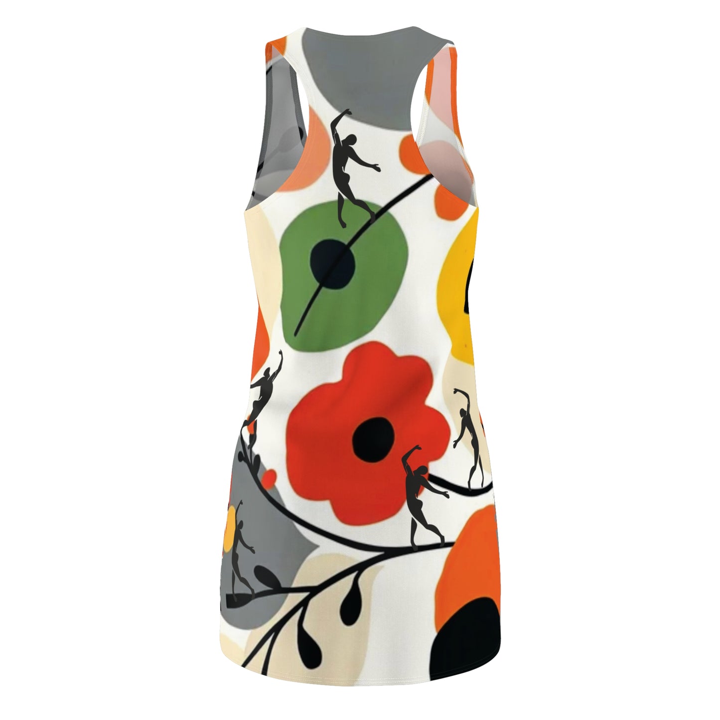 Women's FLOWERS Cut & Sew Racerback Dress (AOP)