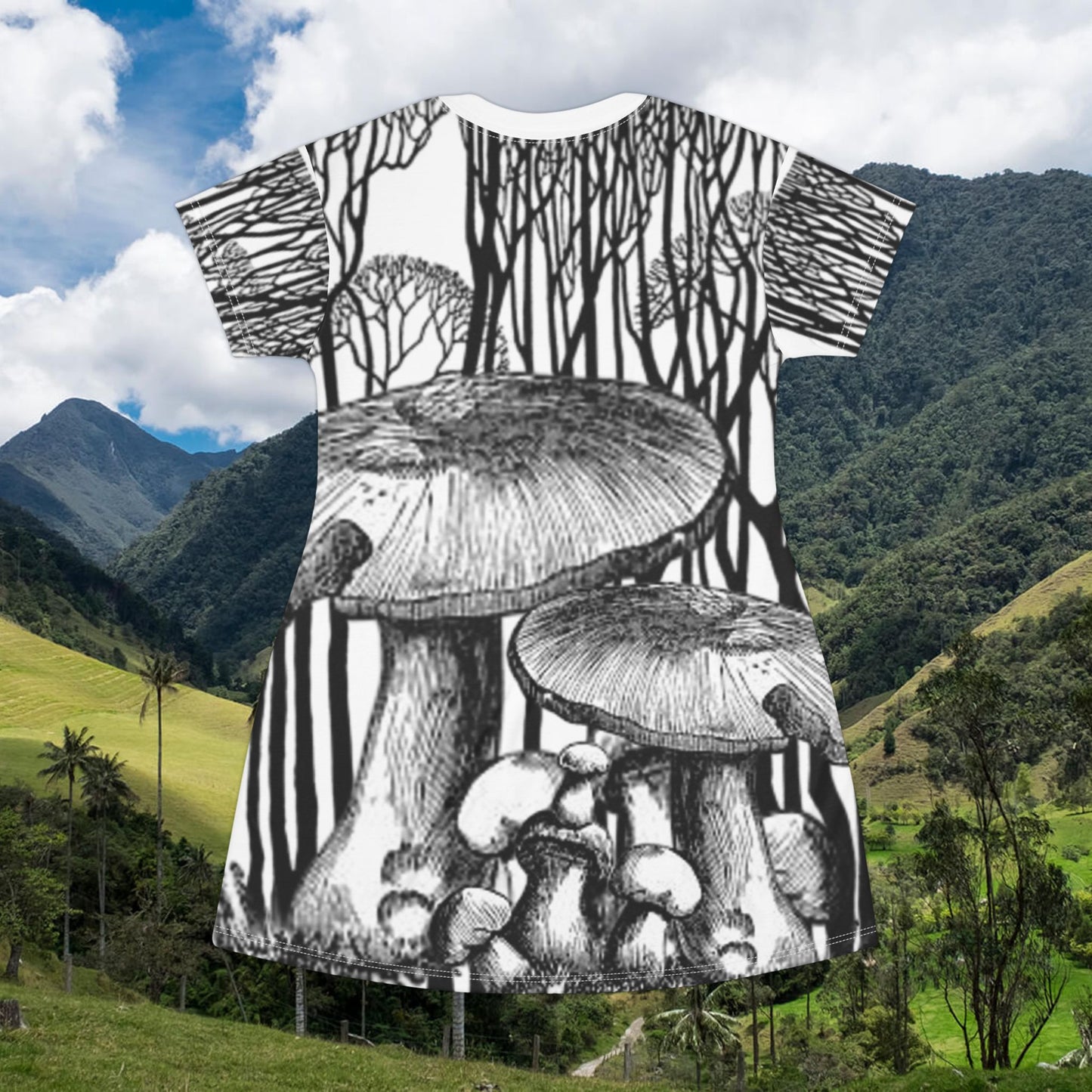 SOLSTICE MUSHROOMS T-Shirt Dress (AOP)