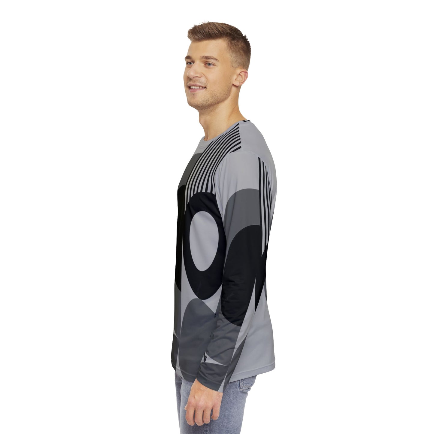 Men's SOLSTICE BAUHAUS Long Sleeve Shirt light gray (AOP)