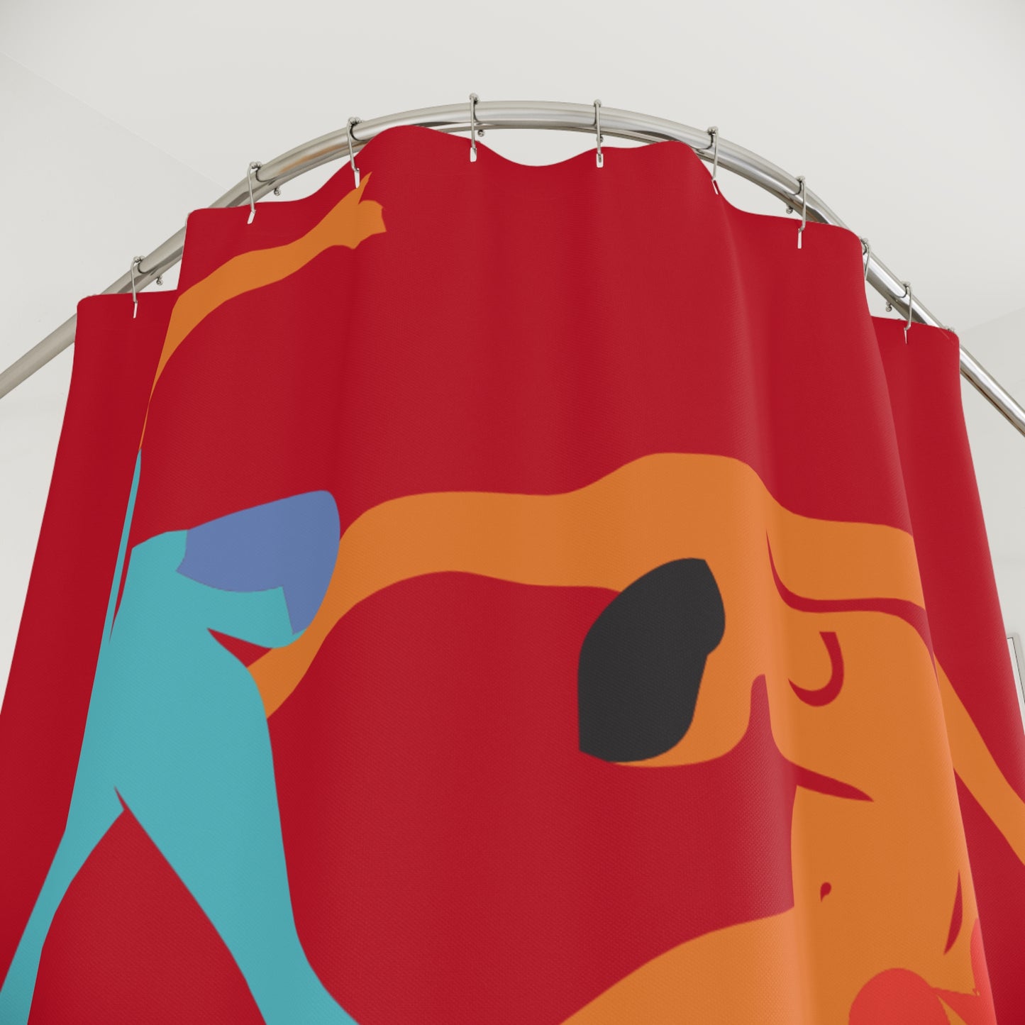 SOLSTICE Shower Curtains dark red