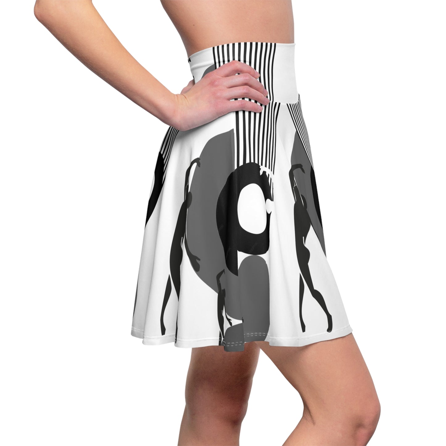 SOLSTICE Bauhaus Skater Pink White Skirt (AOP)
