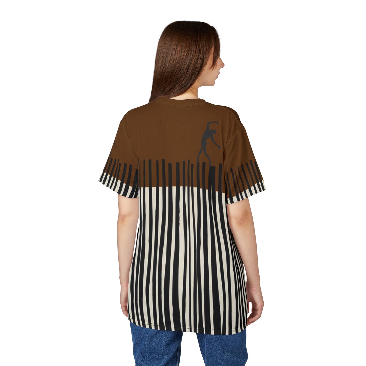 SOLSTICE Bamboo brown Unisex Cut & Sew Tee (AOP)