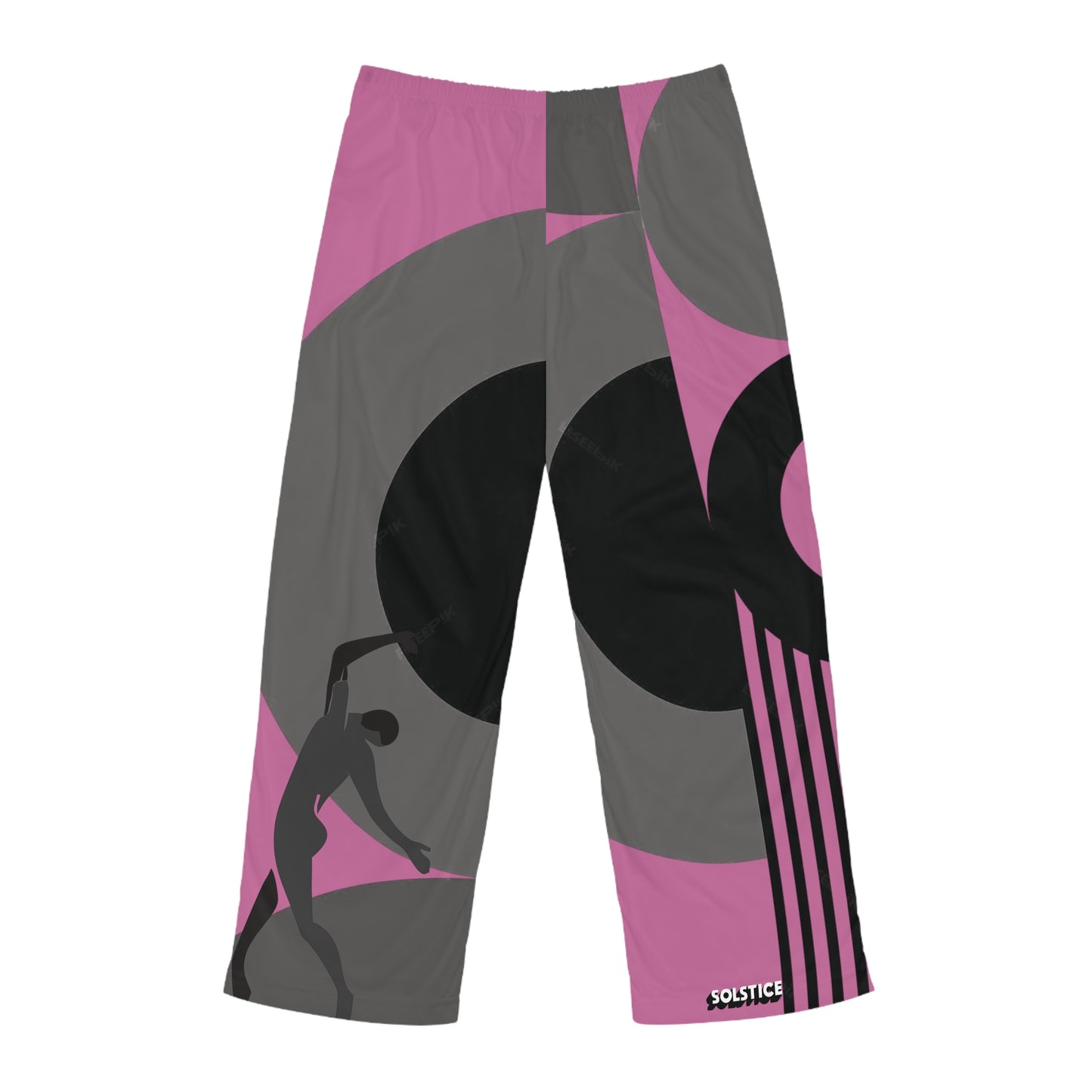 SOLSTICE Bauhaus Men's pink Pajama Pants (AOP)