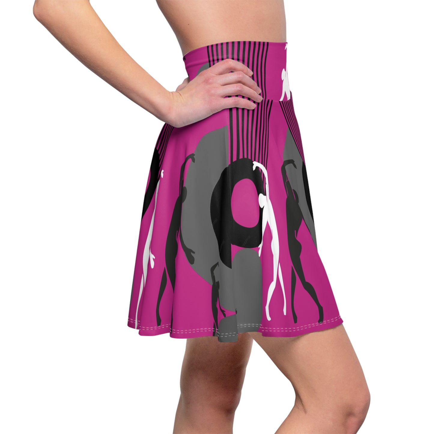SOLSTICE Bauhaus Skater D Pink Skirt (AOP)
