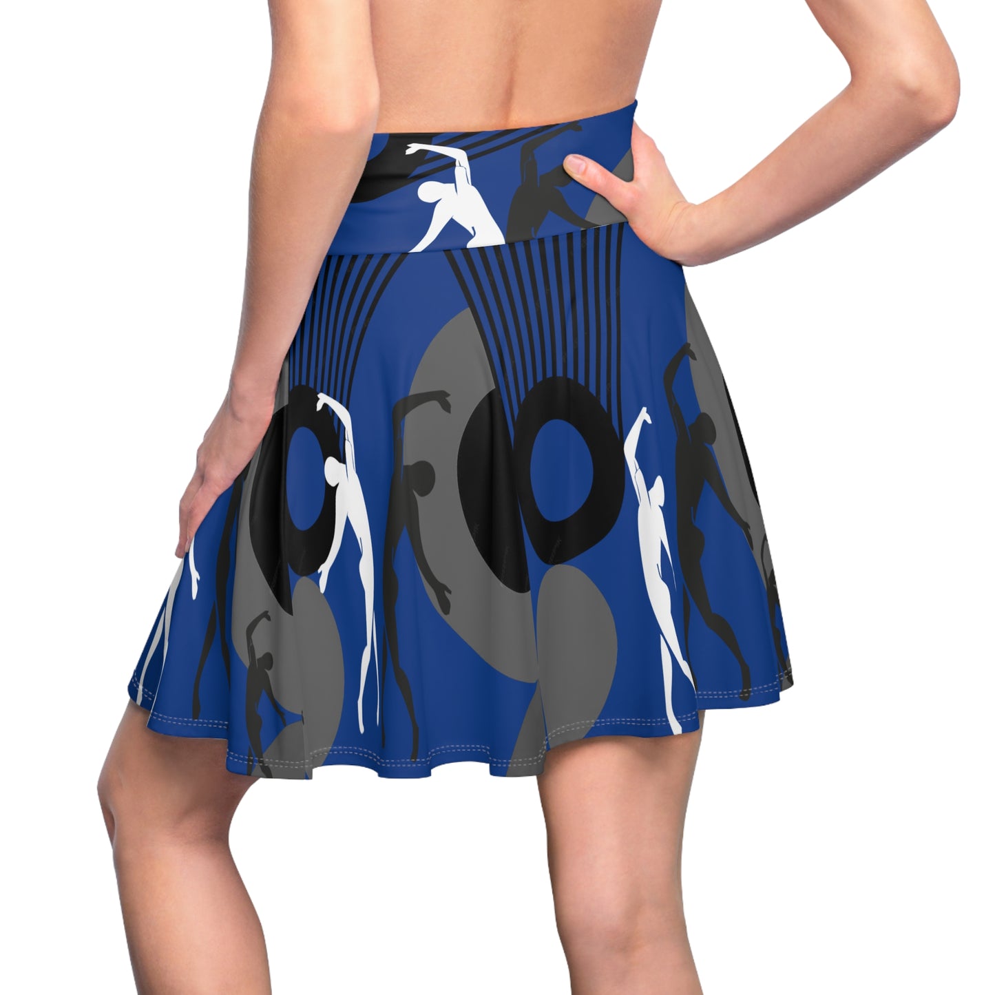 SOLSTICE Bauhaus Skater Pink dark blue Skirt (AOP)
