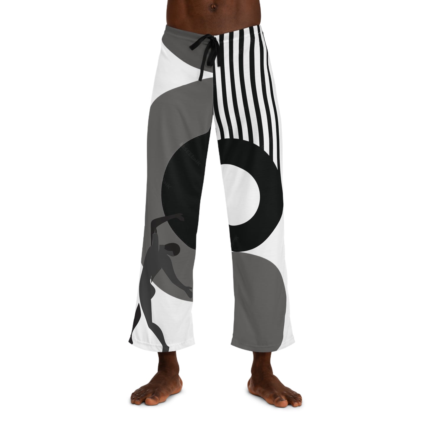 SOLSTICE Bauhaus Men's BW Pajama Pants (AOP)