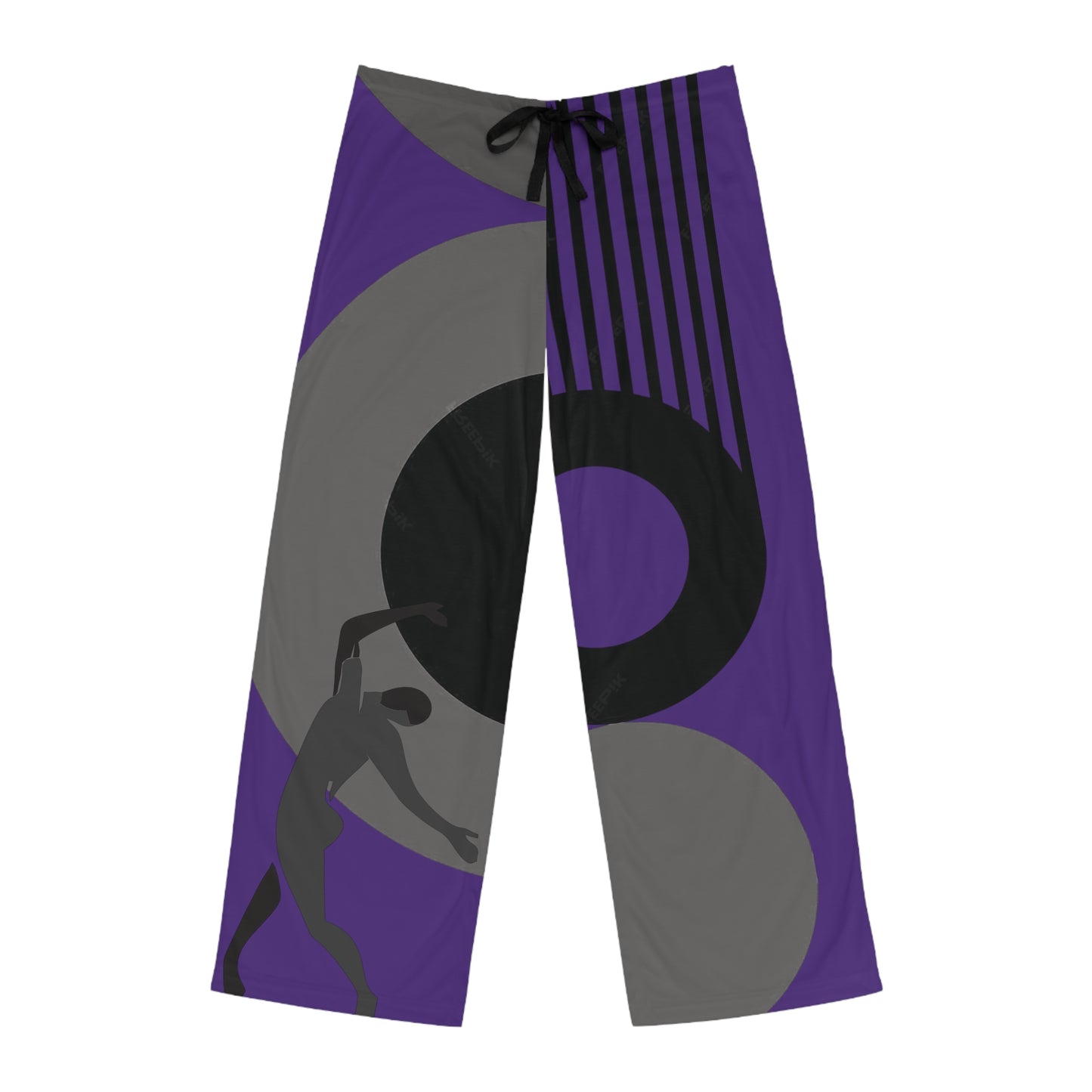 SOLSTICE Bauhaus Men's purple Pajama Pants (AOP)