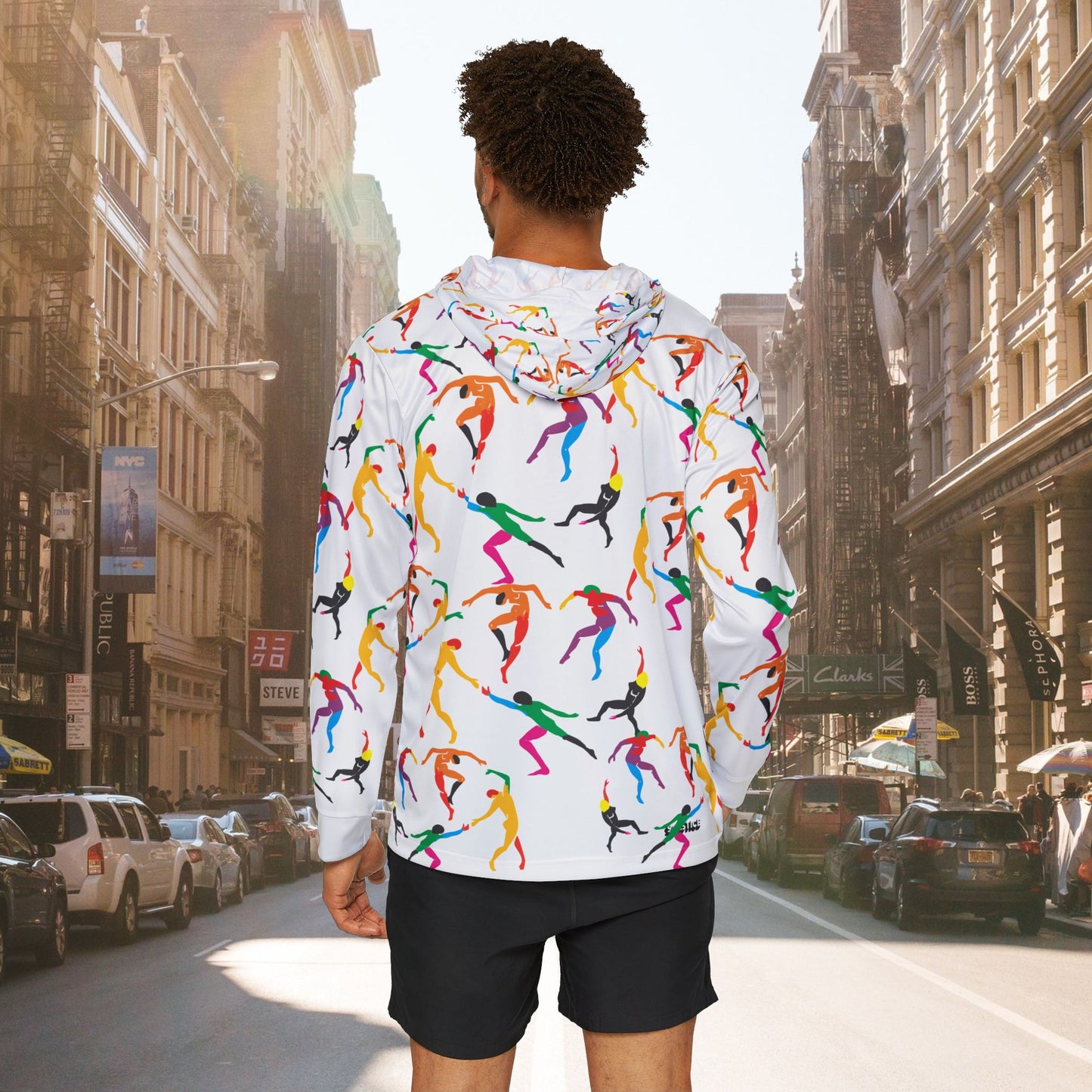 Men's SOLSTICE DANCE Sports white Warmup Hoodie (AOP)