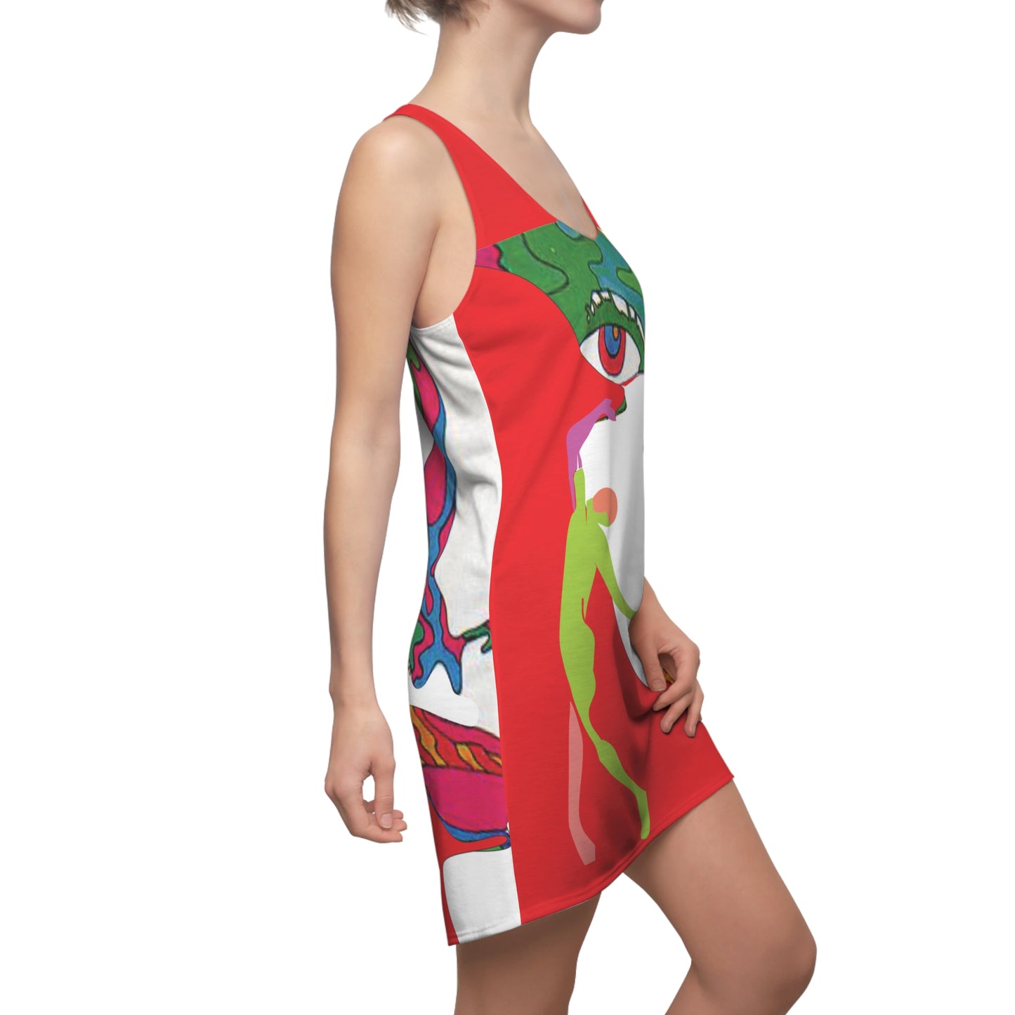 Women's POP ART Cut & Sew Racerback Dress (AOP)