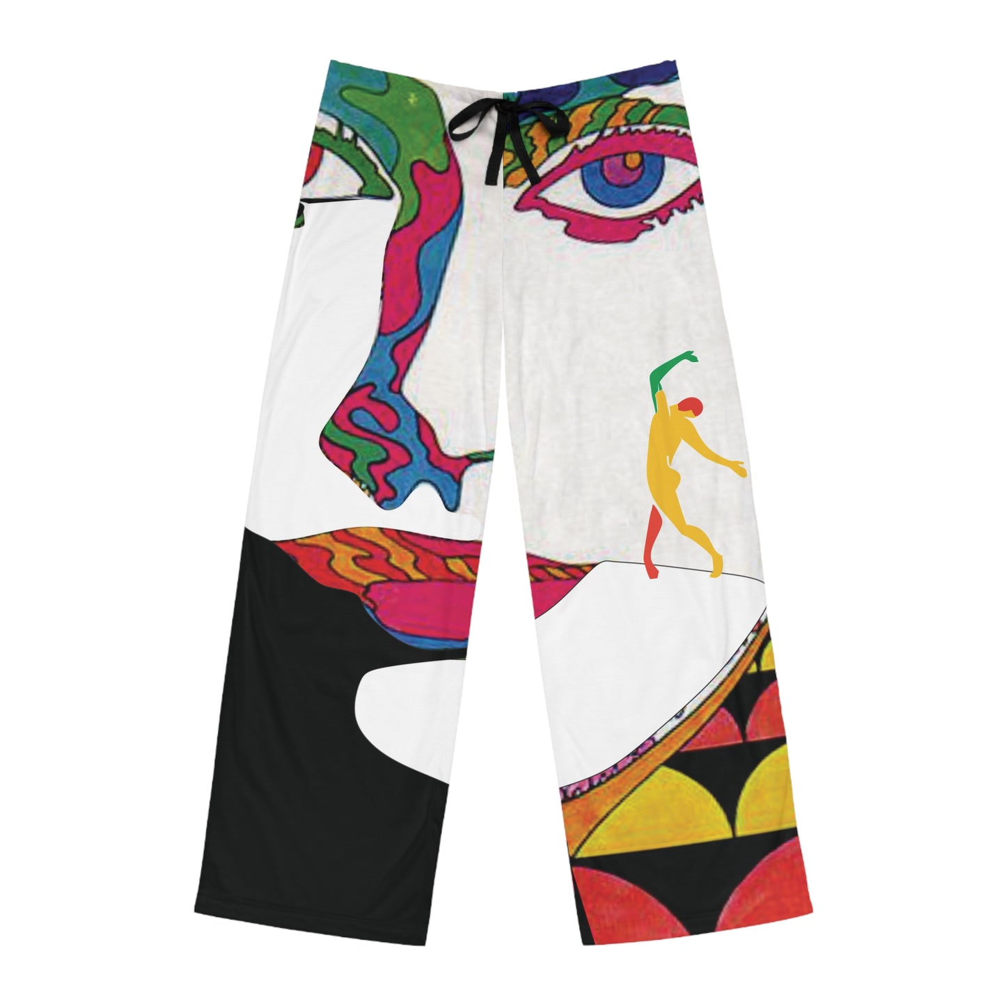 SOLSTICE Psychedelic withe black Men's Pajama Pants (AOP)