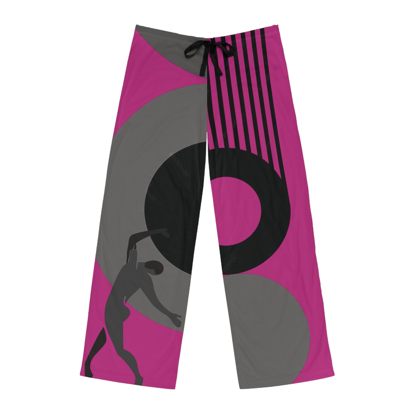 SOLSTICE Bauhaus Men's dark pink Pajama Pants (AOP)