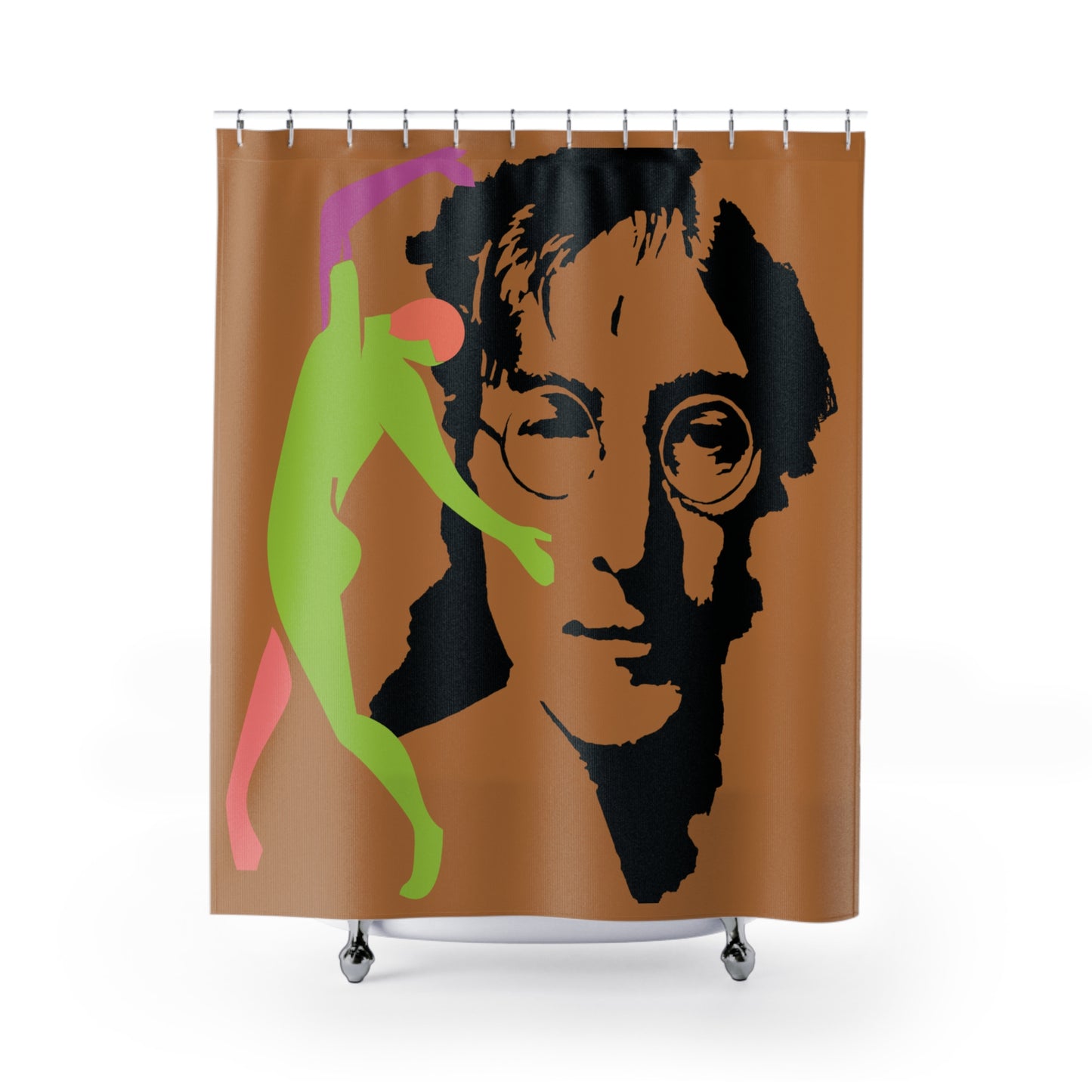 SOLSTICE Lennon Shower Curtain light brown 6