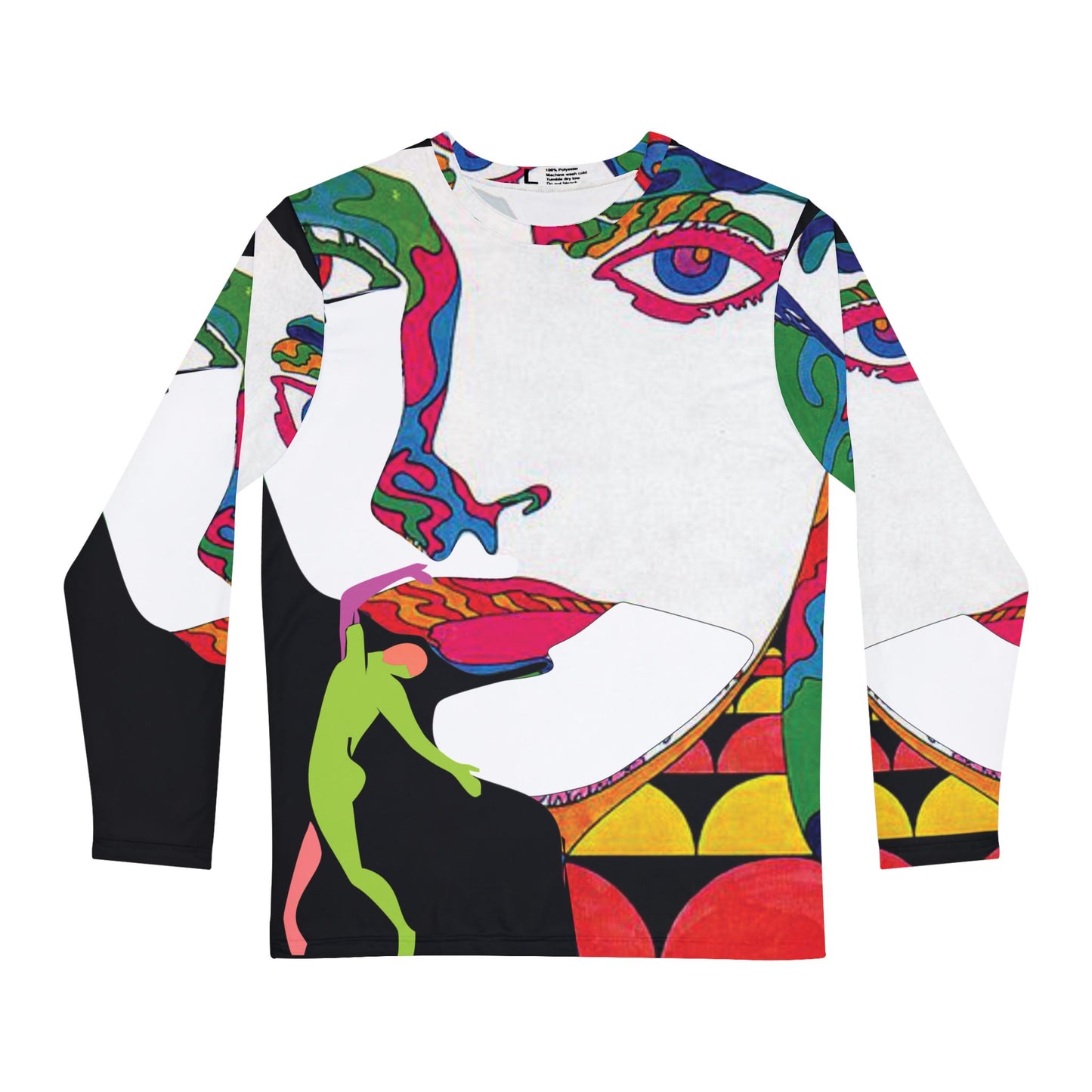 Men's POP ART Long Sleeve black Shirt (AOP)