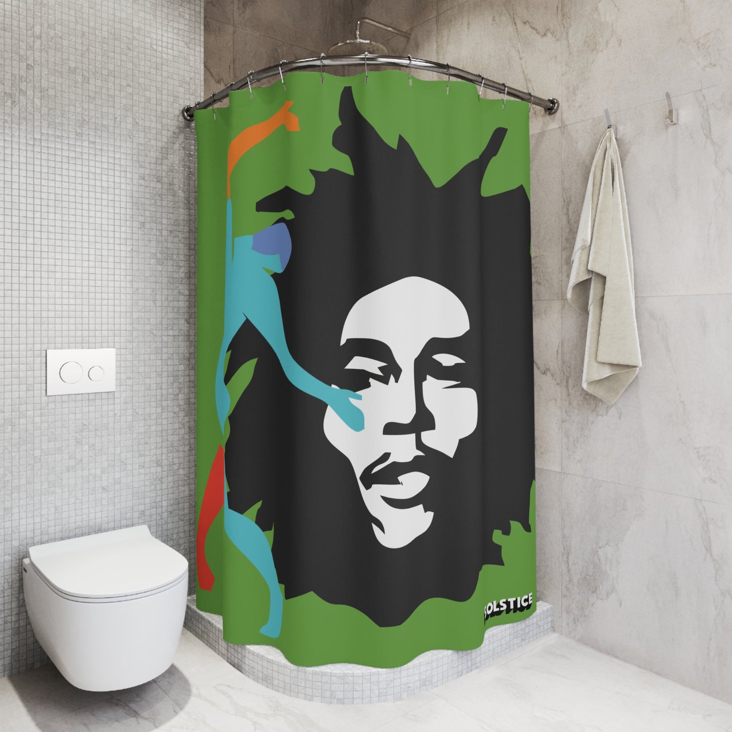 SOLSTICE Hendrix green Shower Curtain 7