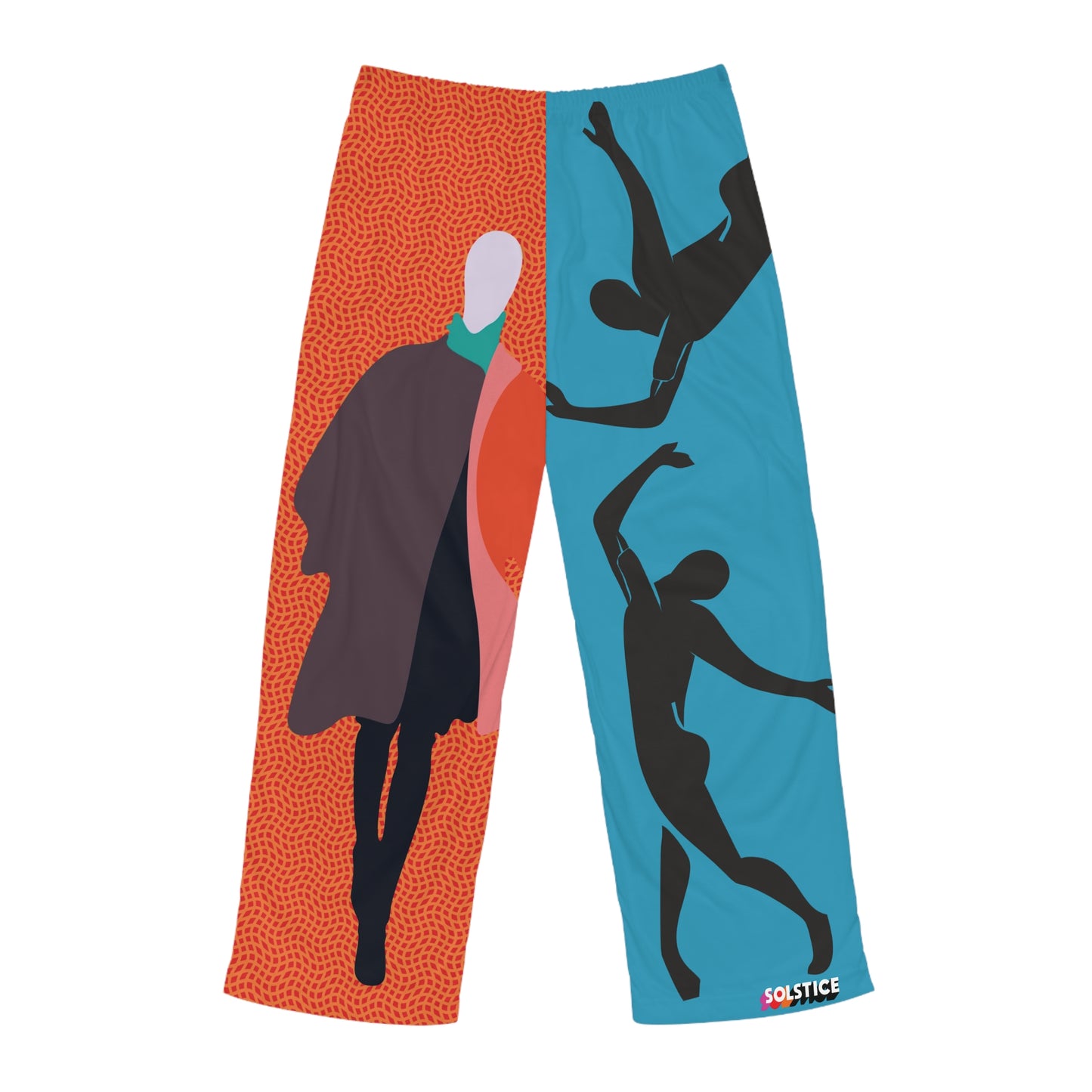 SOLSTICE Fashionist turquoise orange Men's Pajama Pants (AOP)