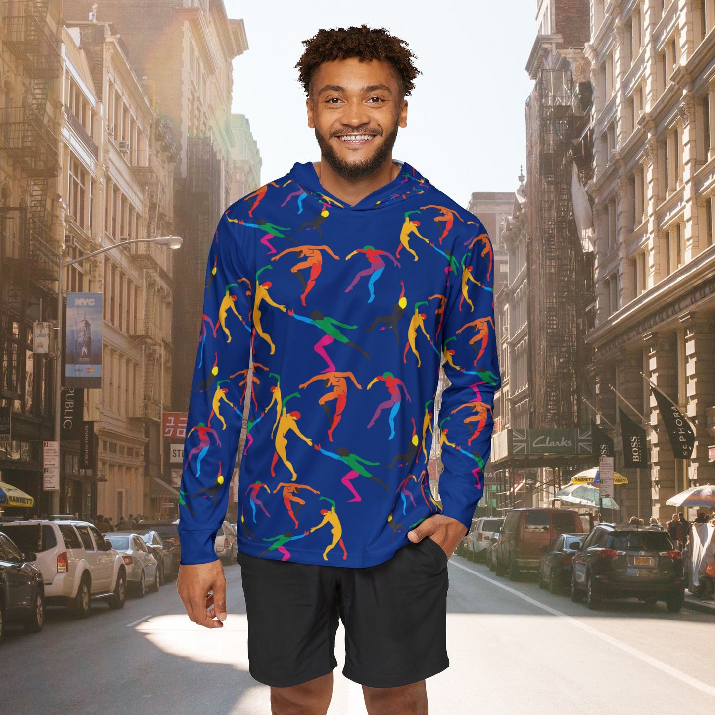 Men's SOLSTICE DANCE Sports dark blue Warmup Hoodie (AOP)