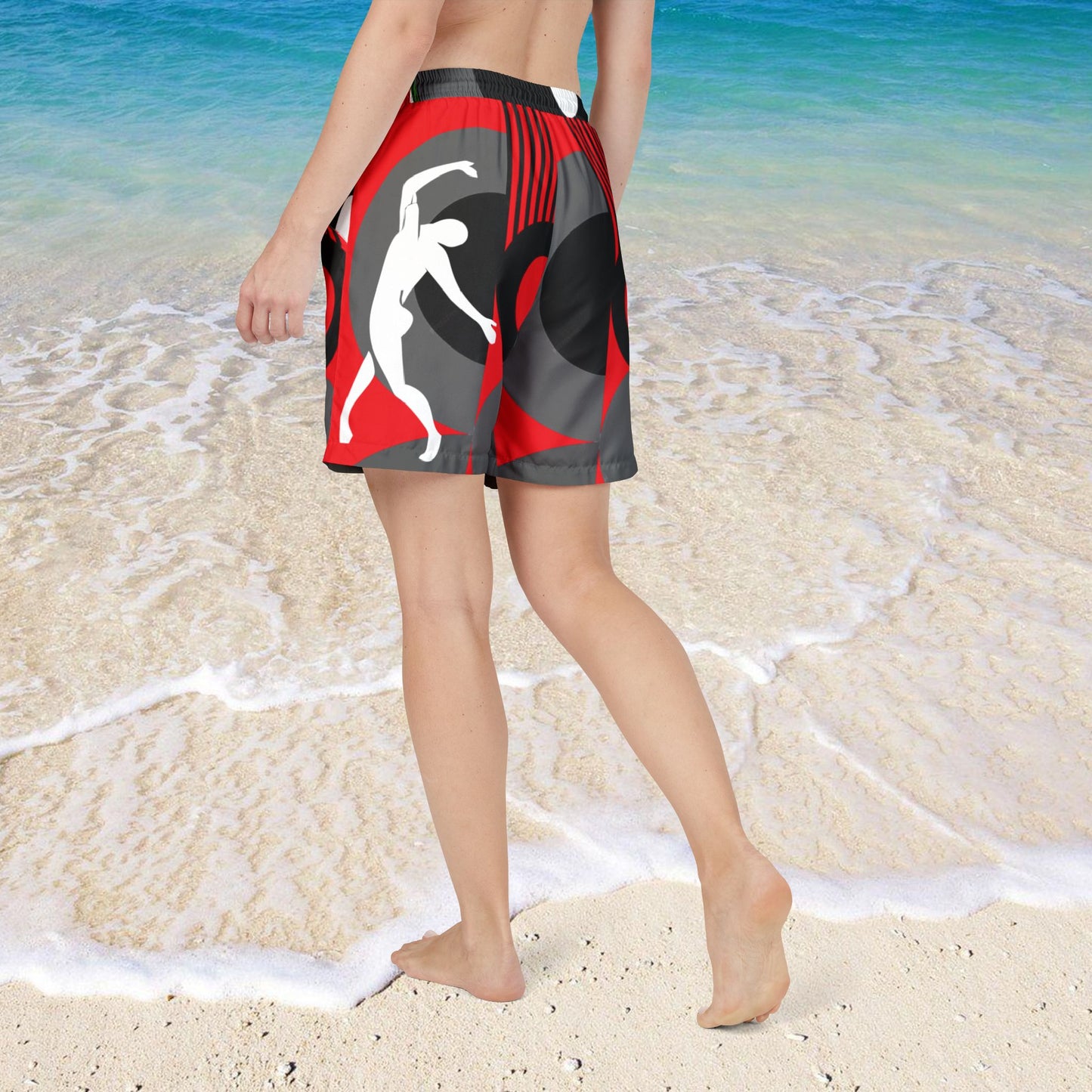 SOLSTICE Bauhaus Red Swim Shorts (AOP)