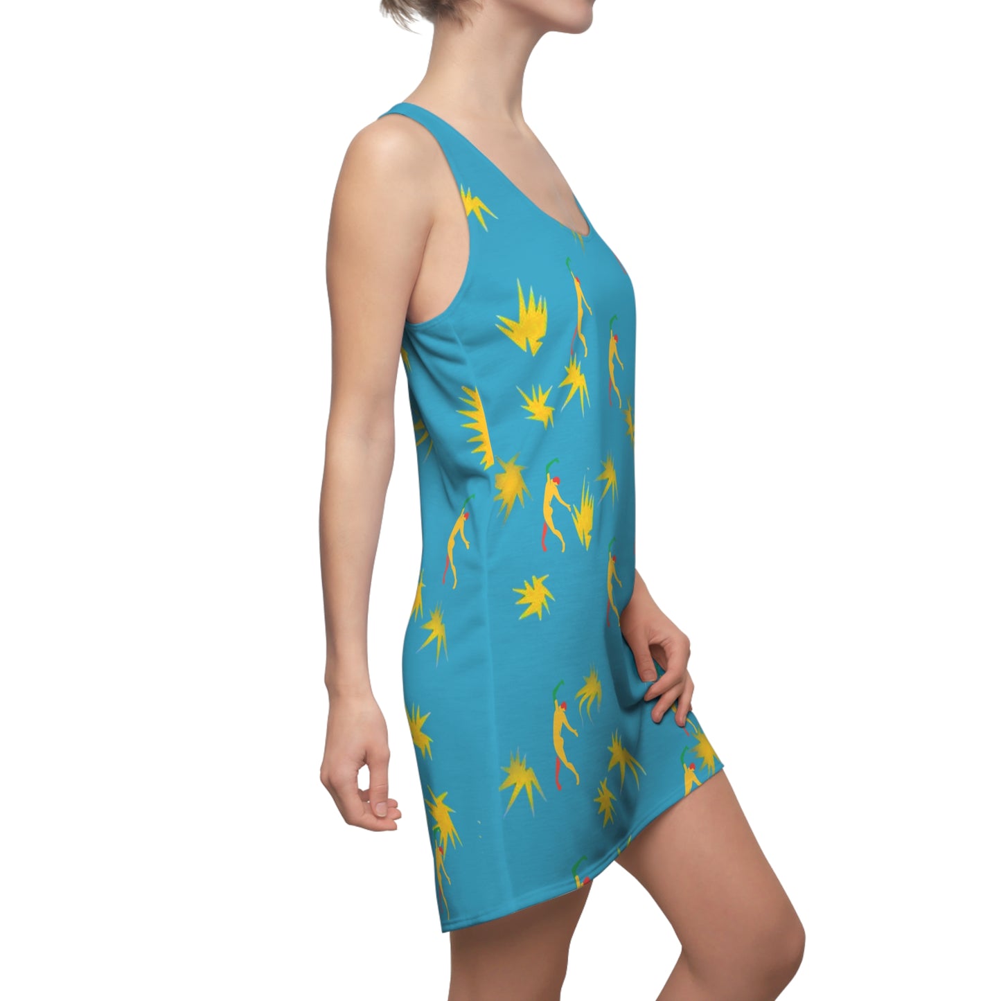 Women's Matisse Stars Cut & Sew Racerback Dress (AOP)