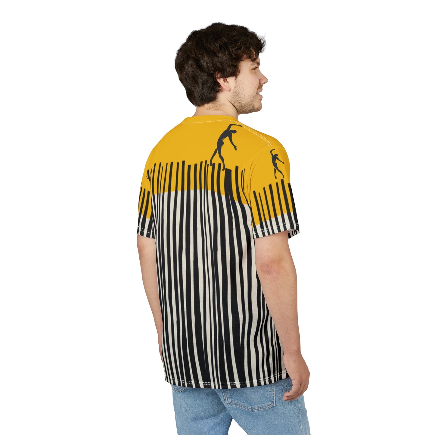 SOLSTICE Bamboo Unisex yellow Cut & Sew Tee (AOP)