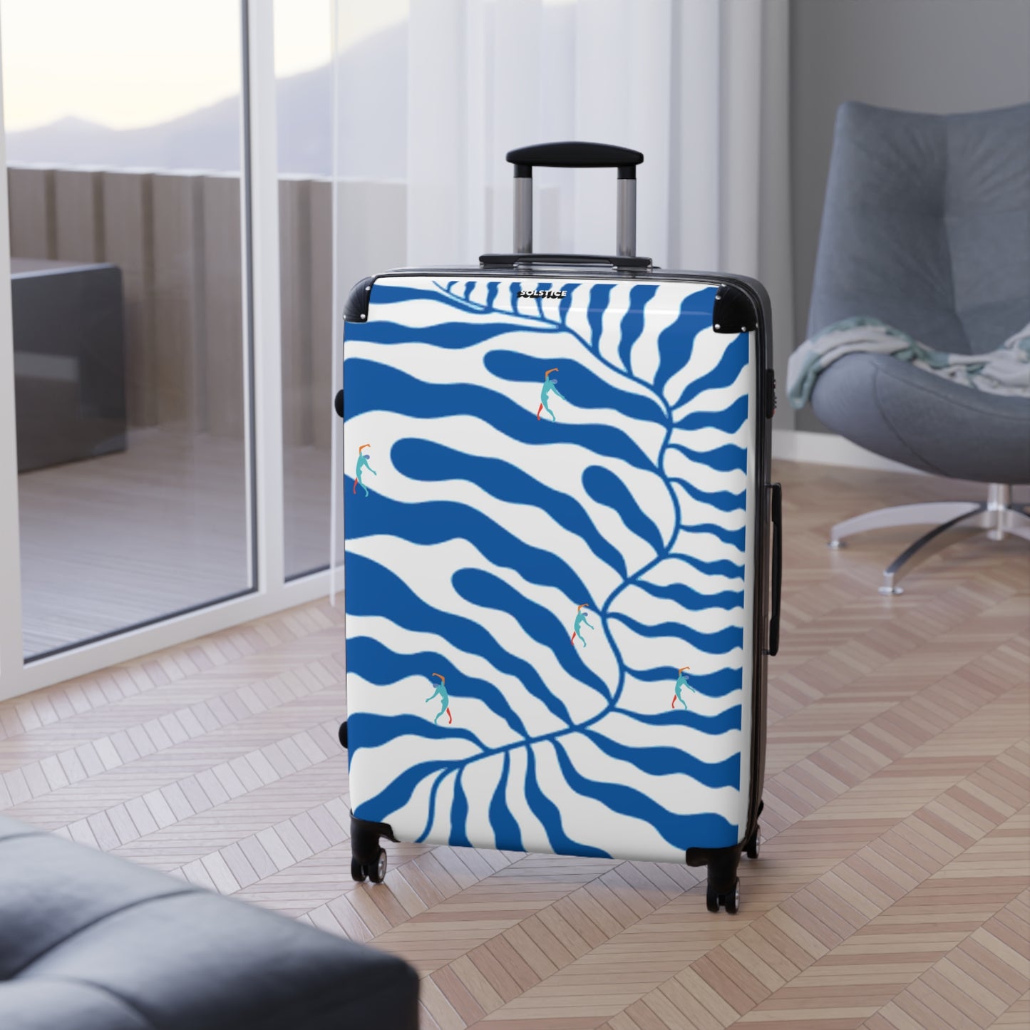 SOLSTICE Matisse blue leave with dancers Suitcase