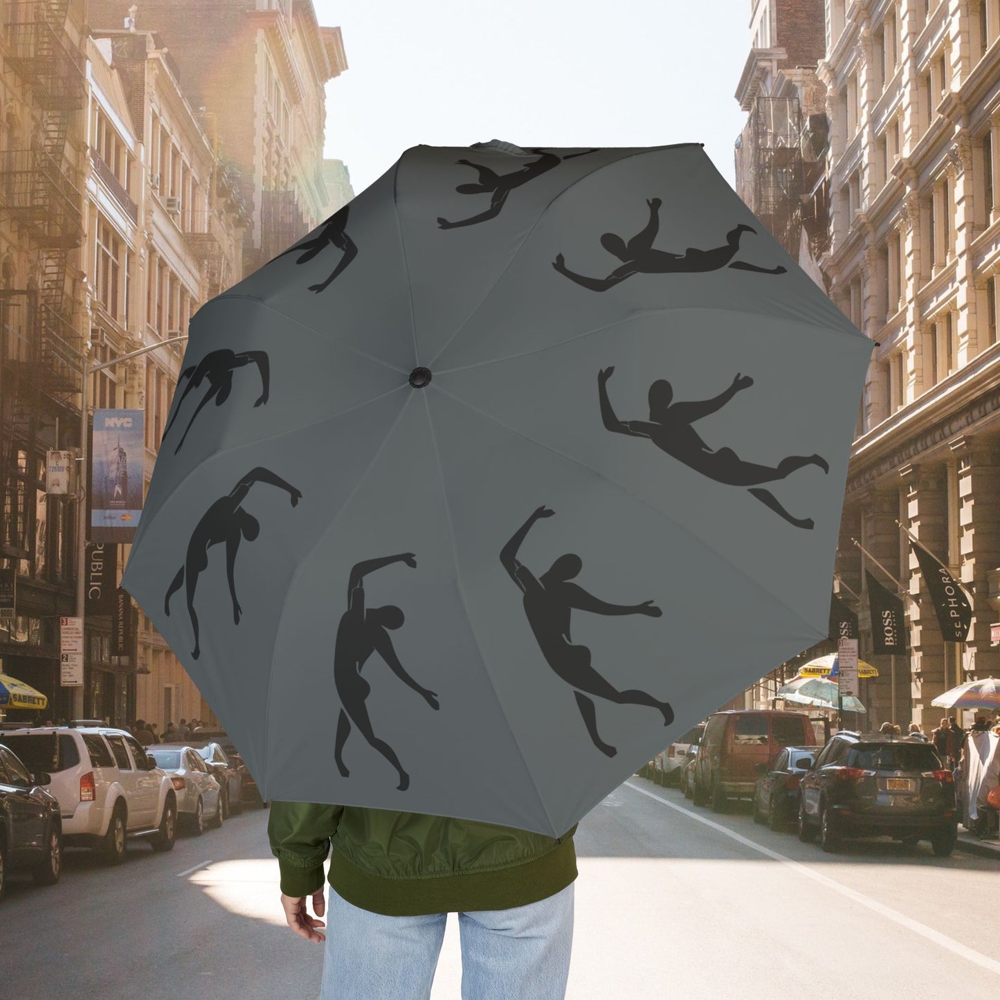 GRAY SOLSTICE MATISSE DANCER Semi-Automatic Foldable Umbrella