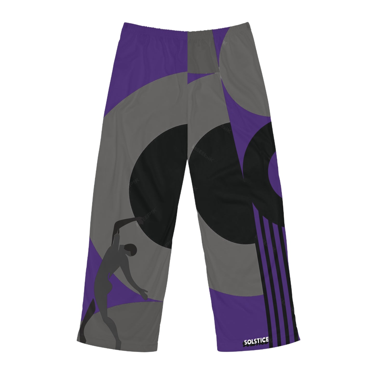SOLSTICE Bauhaus Men's purple Pajama Pants (AOP)