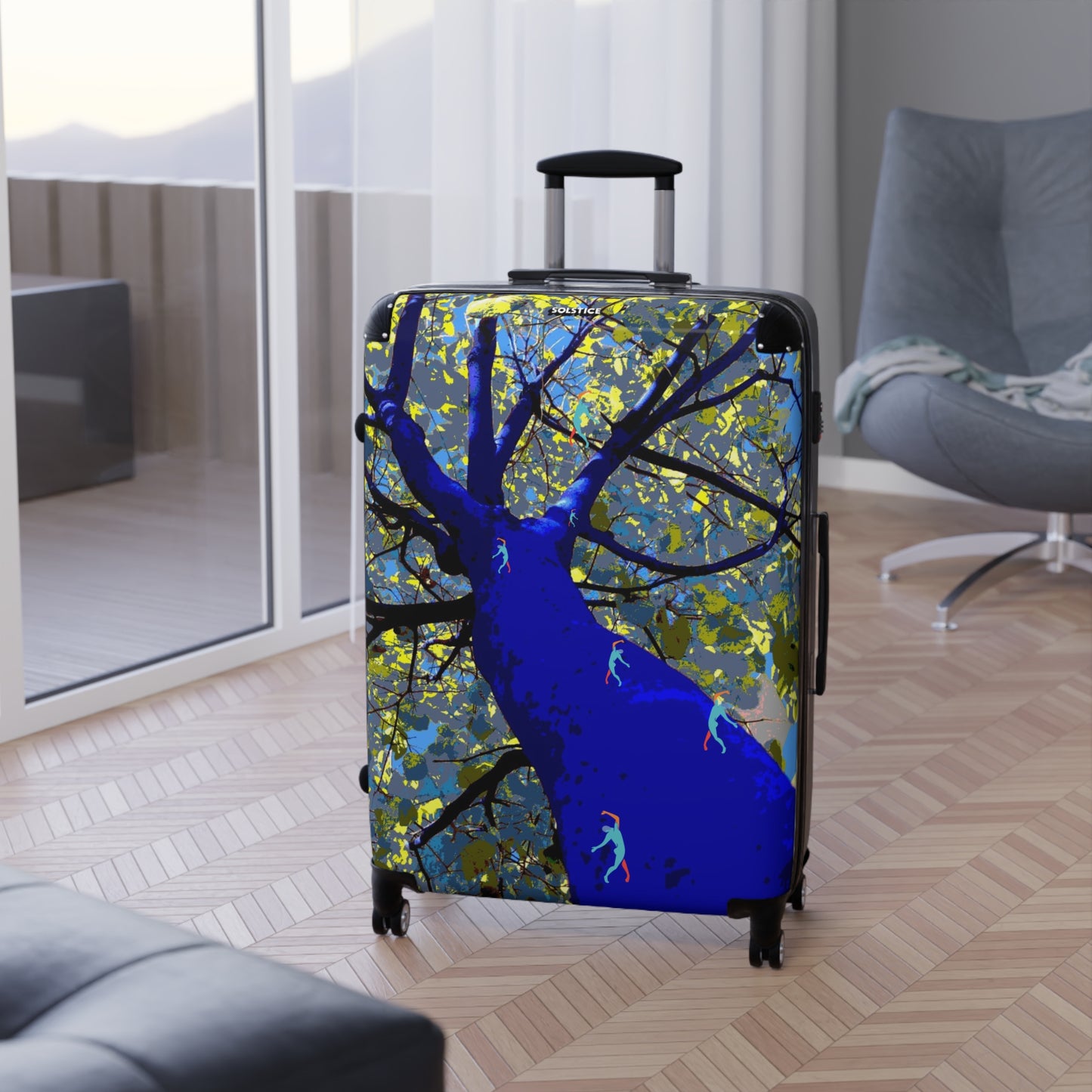 SOLSTICE BlueTree with dancers Suitcase